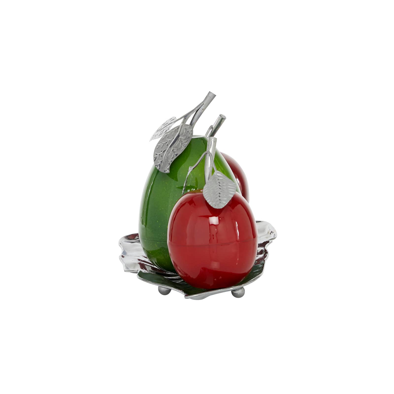 Multi Iron Traditional Decorative Fruit with Tray, 11" x 18" x 10"