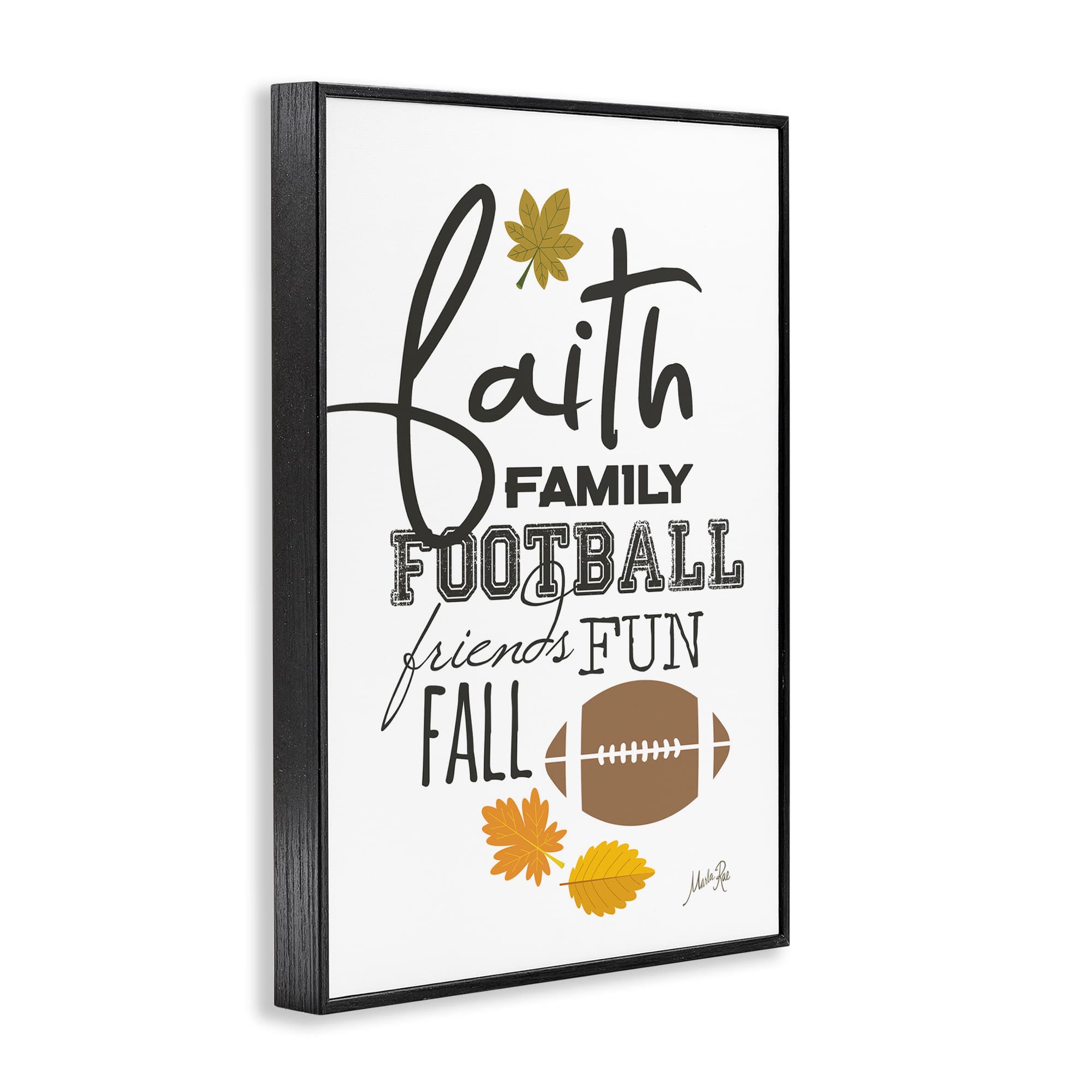 Stupell Industries Faith Family Football Framed Giclee Art
