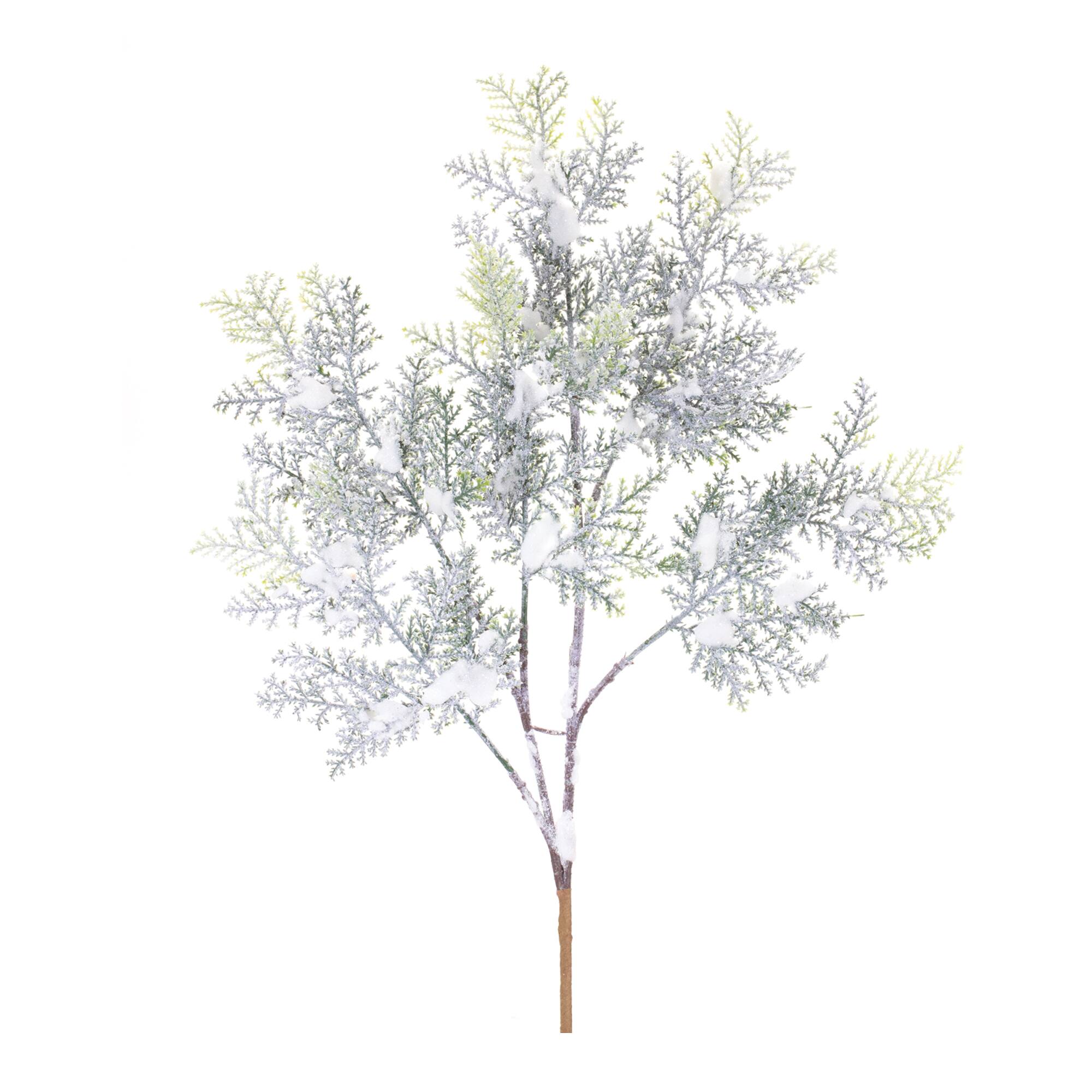 White Flocked Cedar Branch, 12ct.
