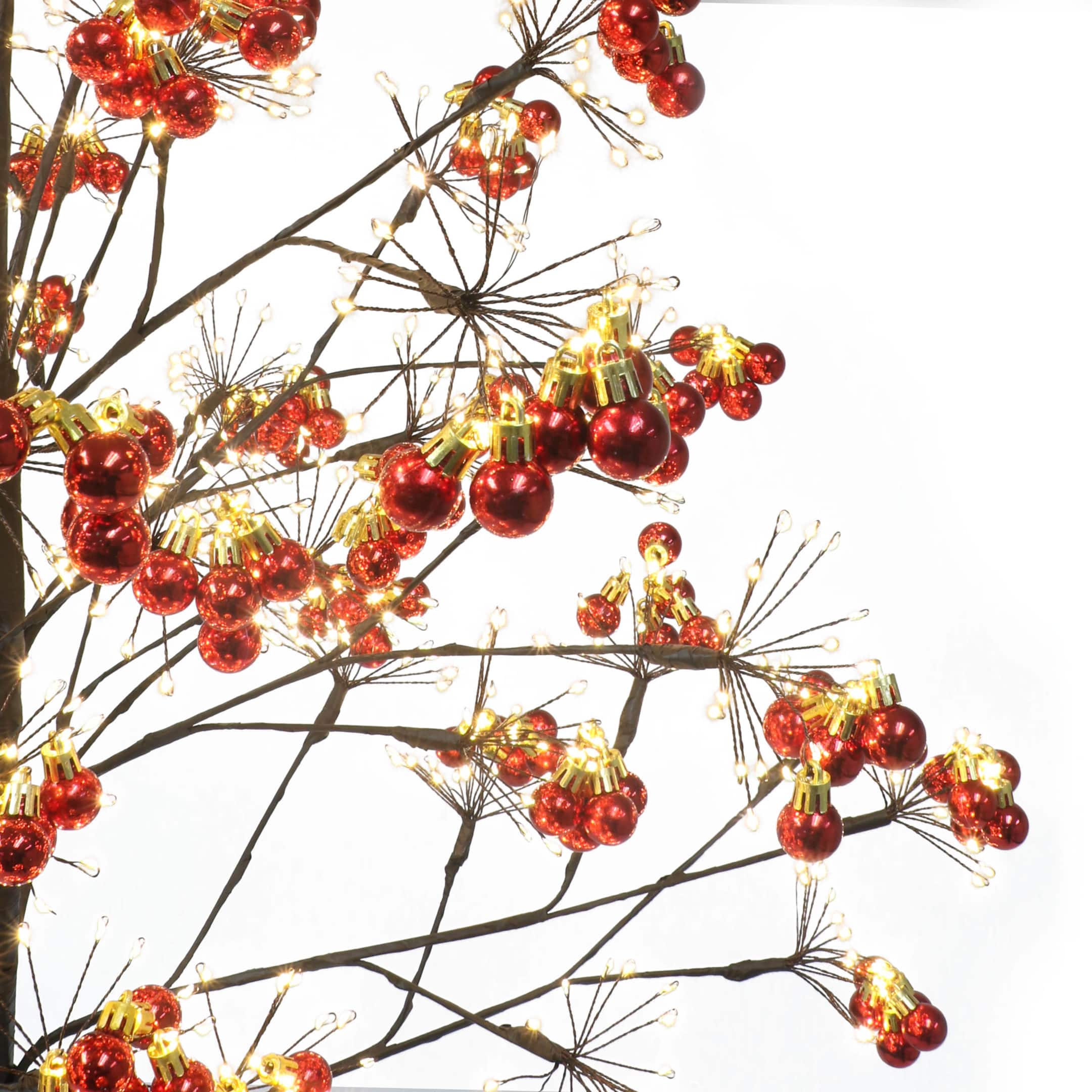 6ft. Pre-Lit Twig Artificial Christmas Tree, Warm White Micro LED Lights