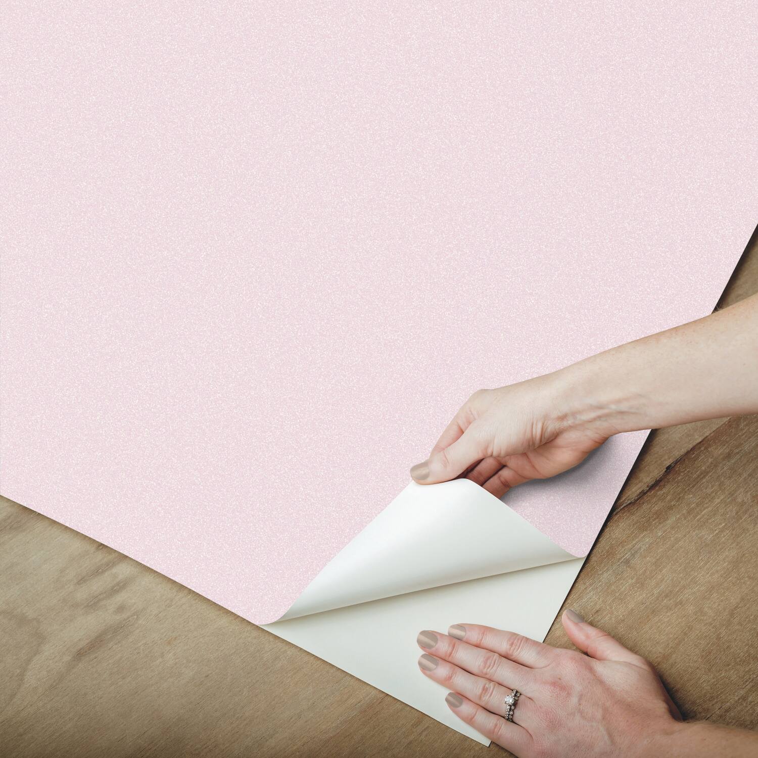 RoomMates Pink Glitter Peel & Stick Wallpaper