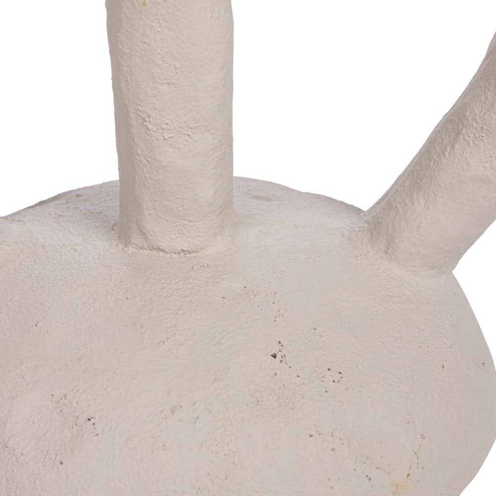 Hello Honey® 12" Ivory Modern Sculptural Taper Candle Holder