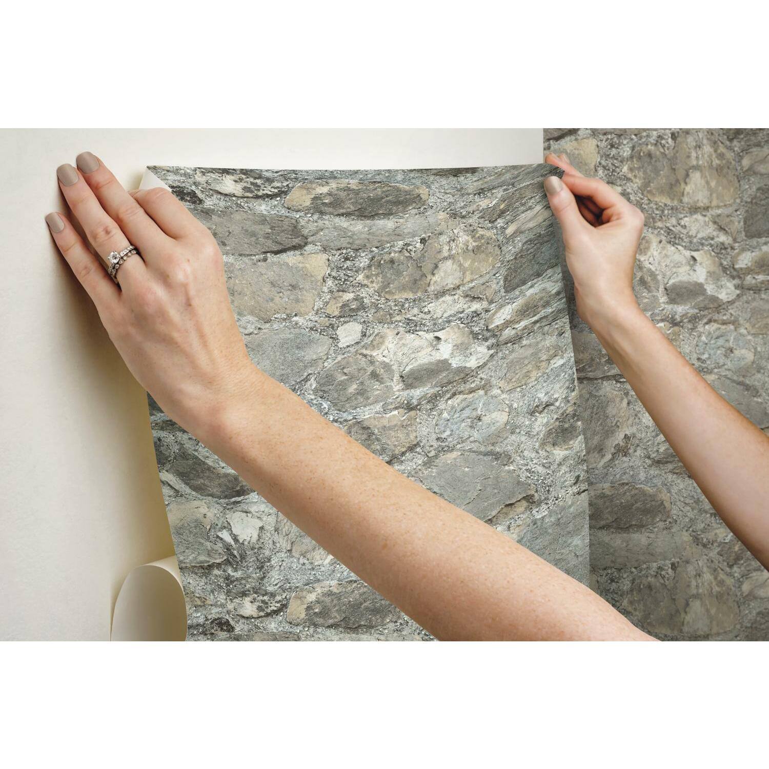 RoomMates Weathered Stone Peel & Stick Wallpaper