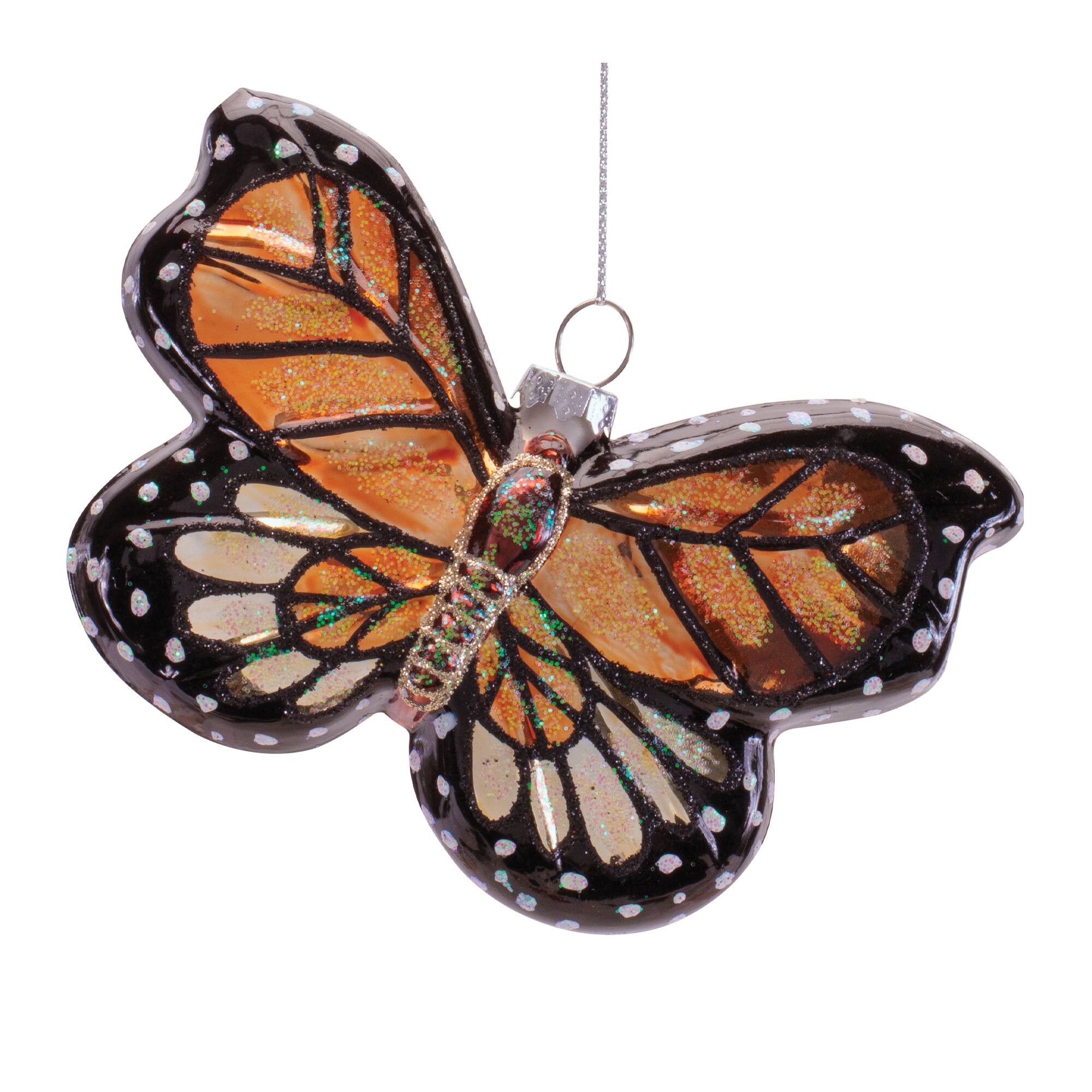 Melrose 3.25" Glass Butterfly Ornaments, 6ct.
