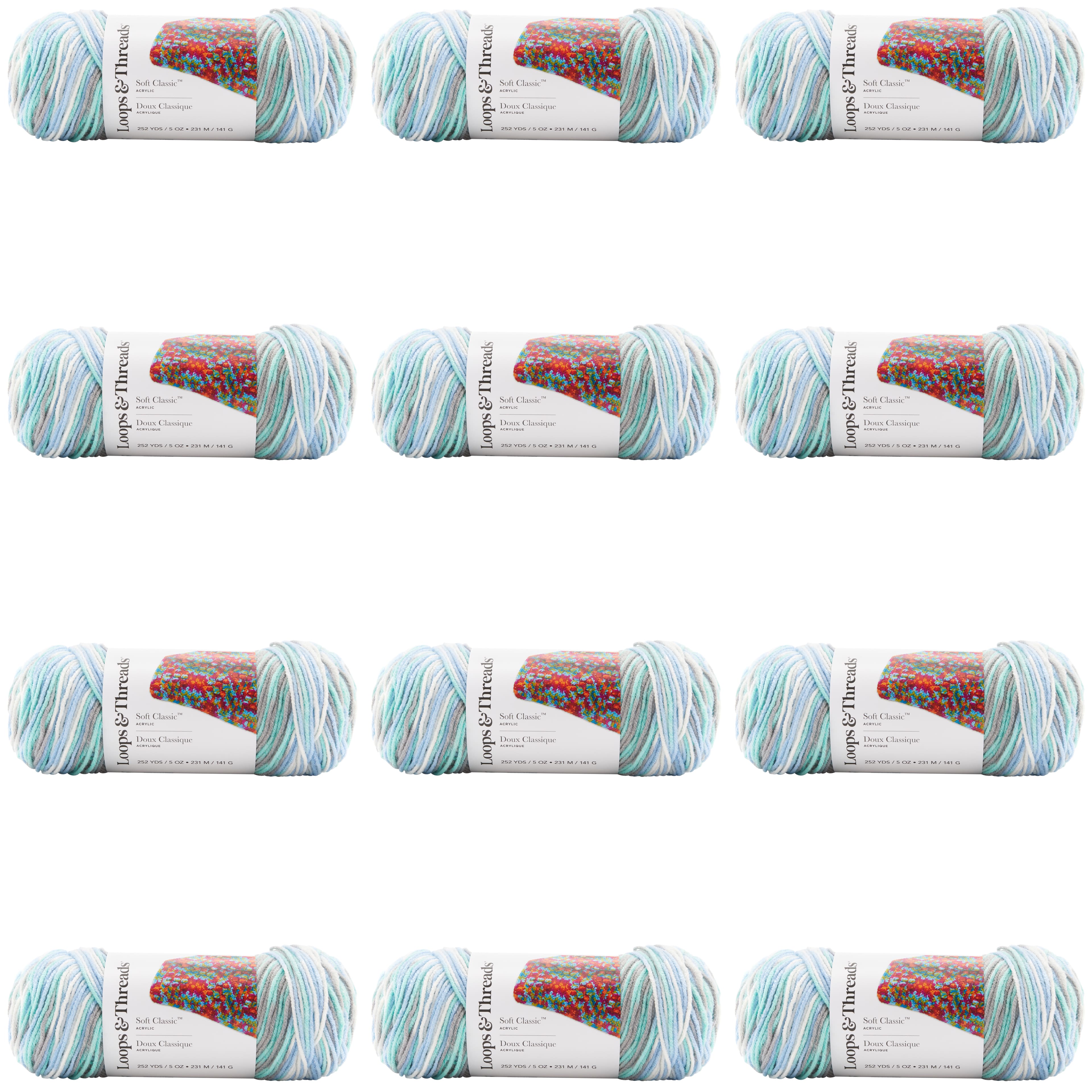 12 Pack: Soft Classic™ Multi Ombre Yarn by Loops & Threads