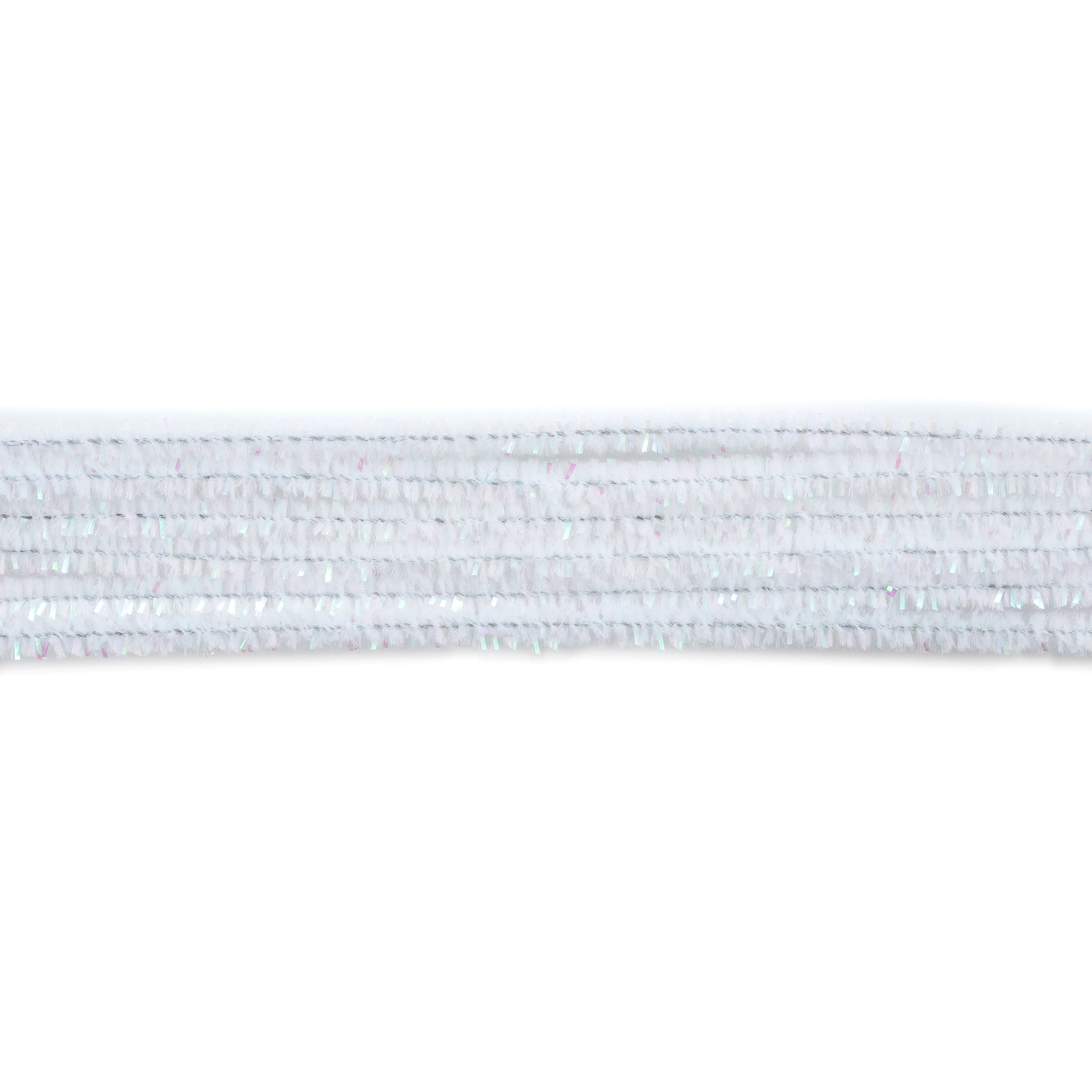 Iridescent White Chenille Pipe Cleaners, 25ct. by Creatology™