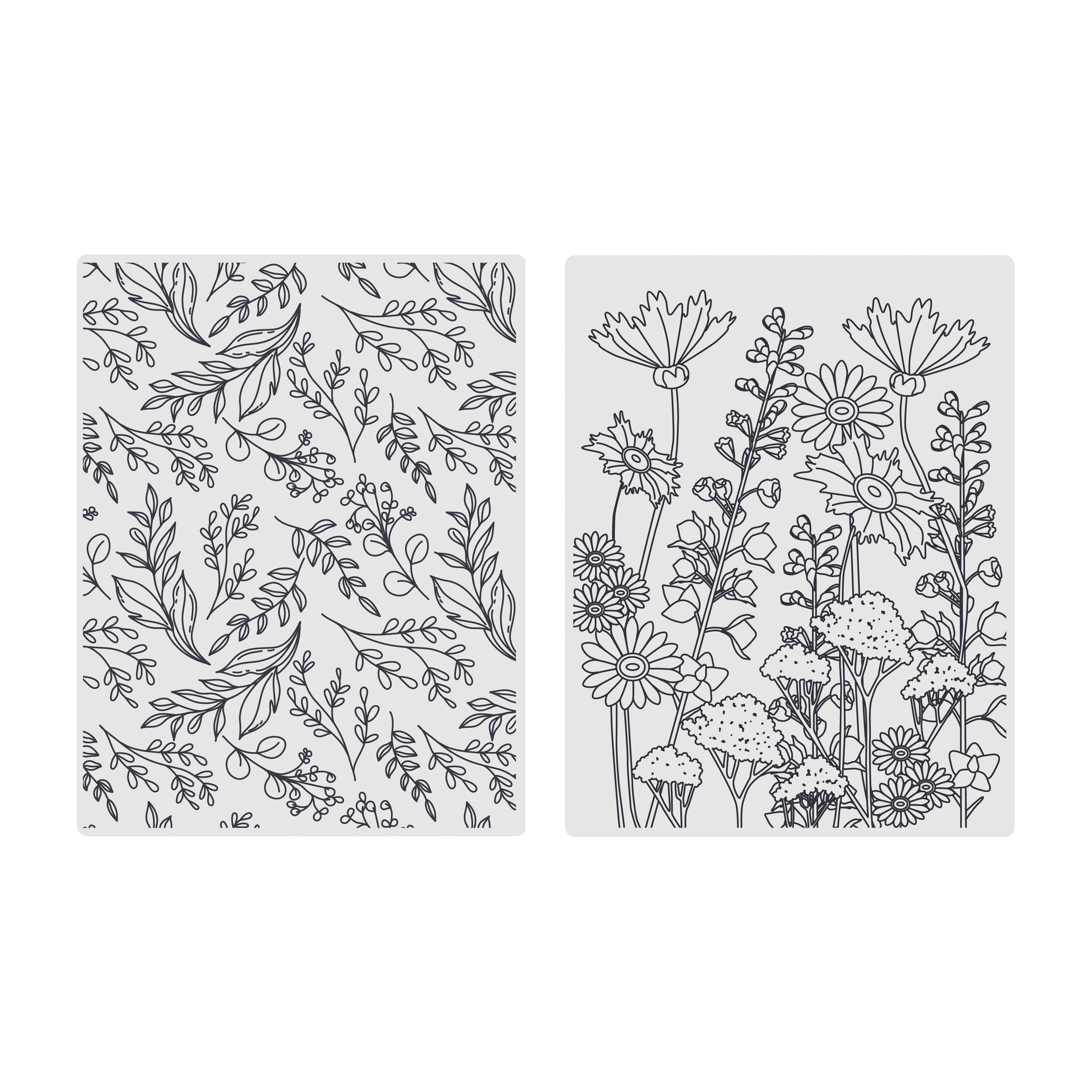 12 Pack: Wild Flower Embossing Folders Set by Recollections™