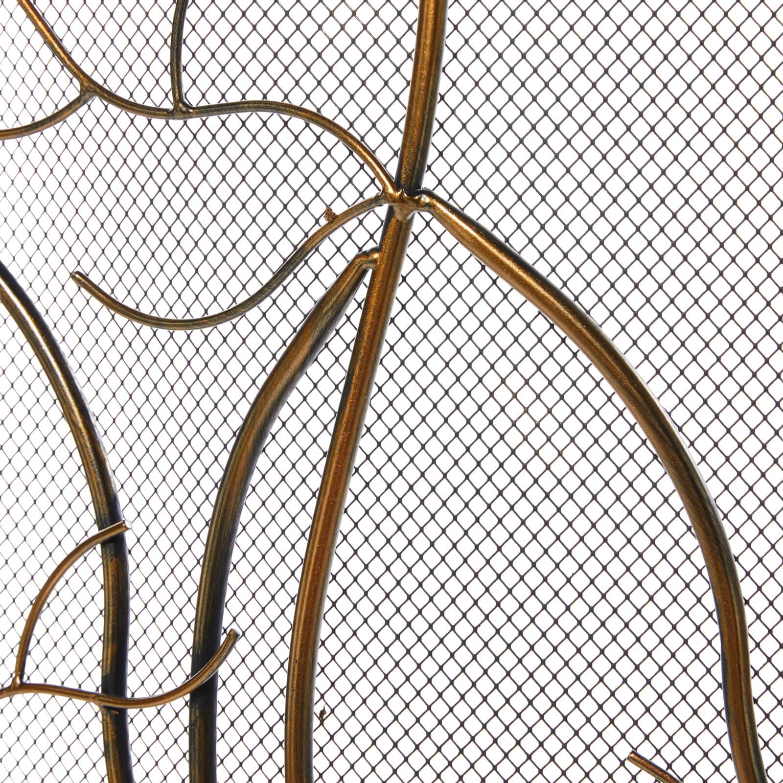 Brass Metal Eclectic Fireplace Screen