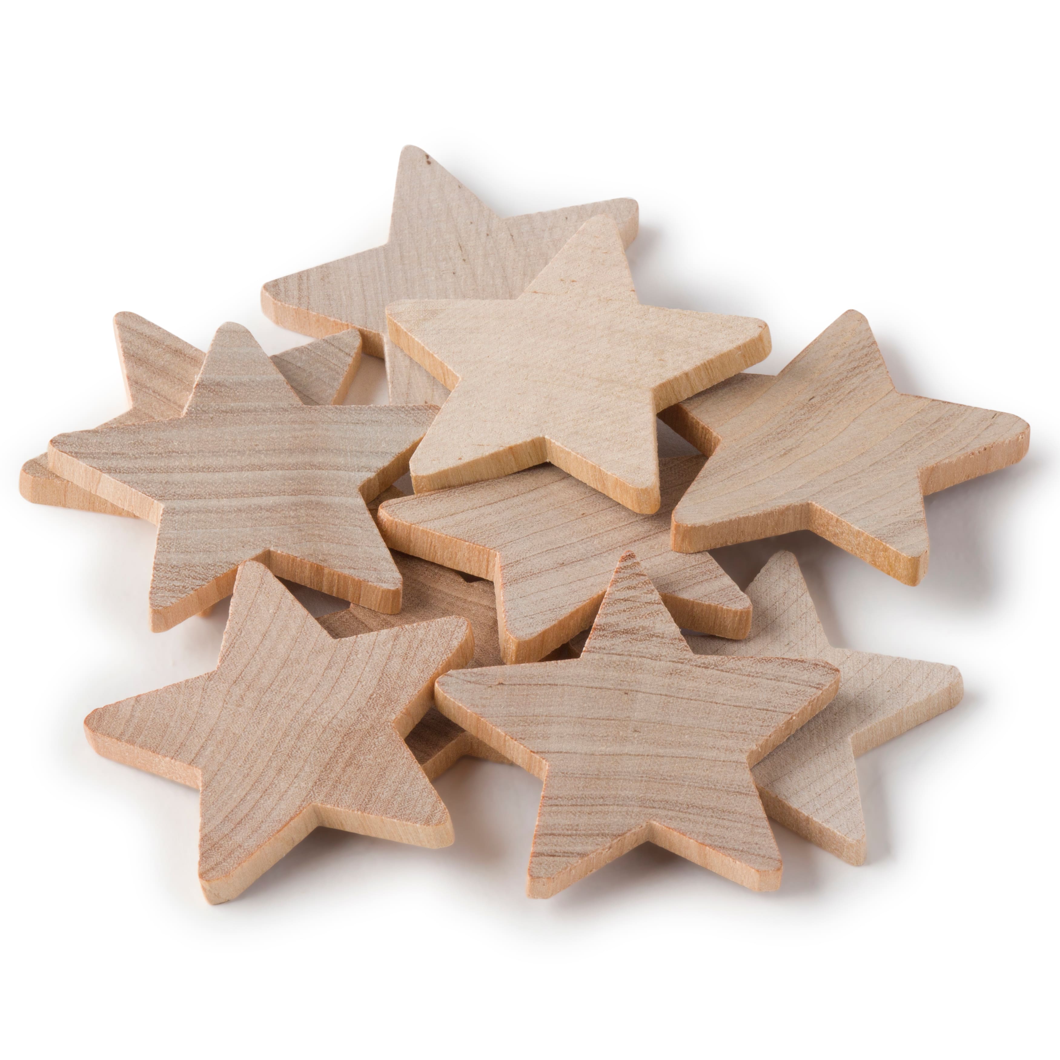 1.5" Birchwood Stars, 10ct. by Make Market®