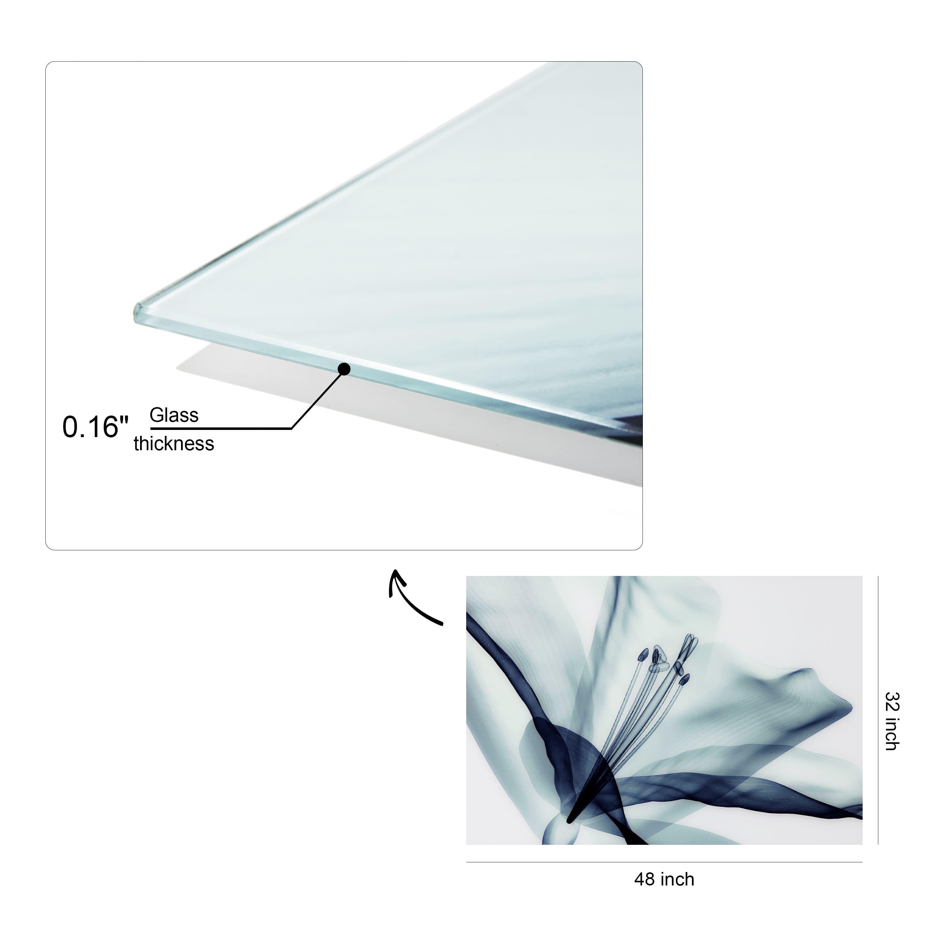 Empire Art Direct 32" x 48" 3D Amaryllis Frameless Free Floating Printed Wall Art