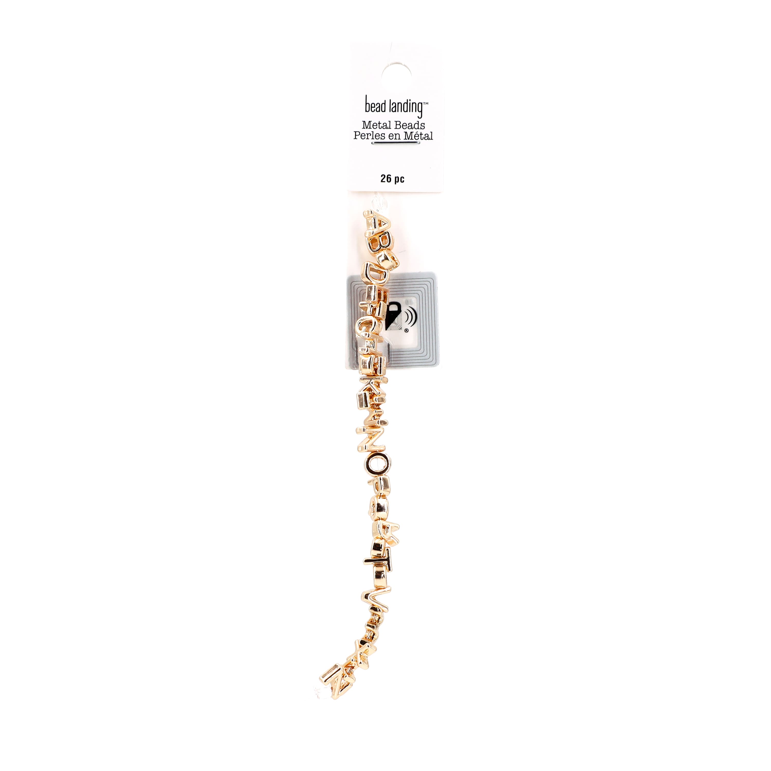 7.5mm Gold Metal Alphabet Beads, 26ct. by Bead Landing™