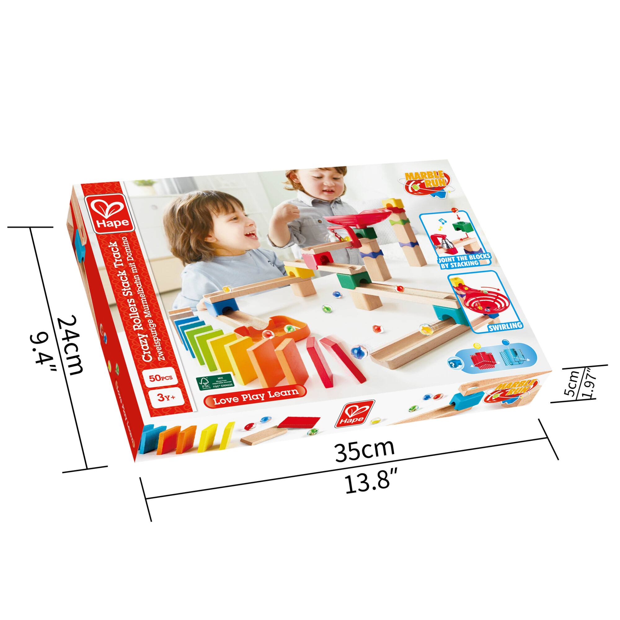 Hape Marble Run Crazy Rollers Racetrack DIY Wood Building Racetrack