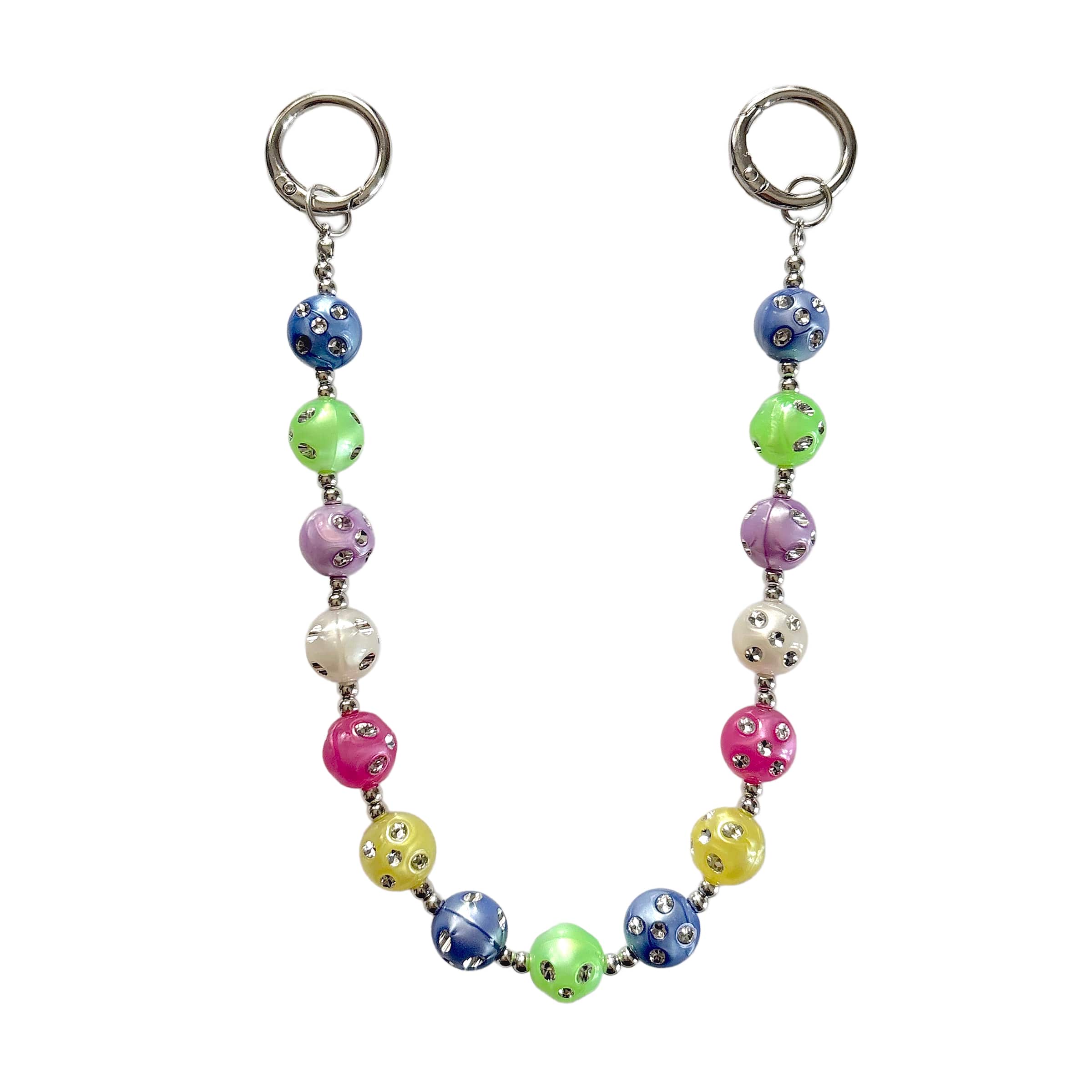 Charmed Bar Rhinestone Studded Round Bead Bag Chain by Bead Landing™