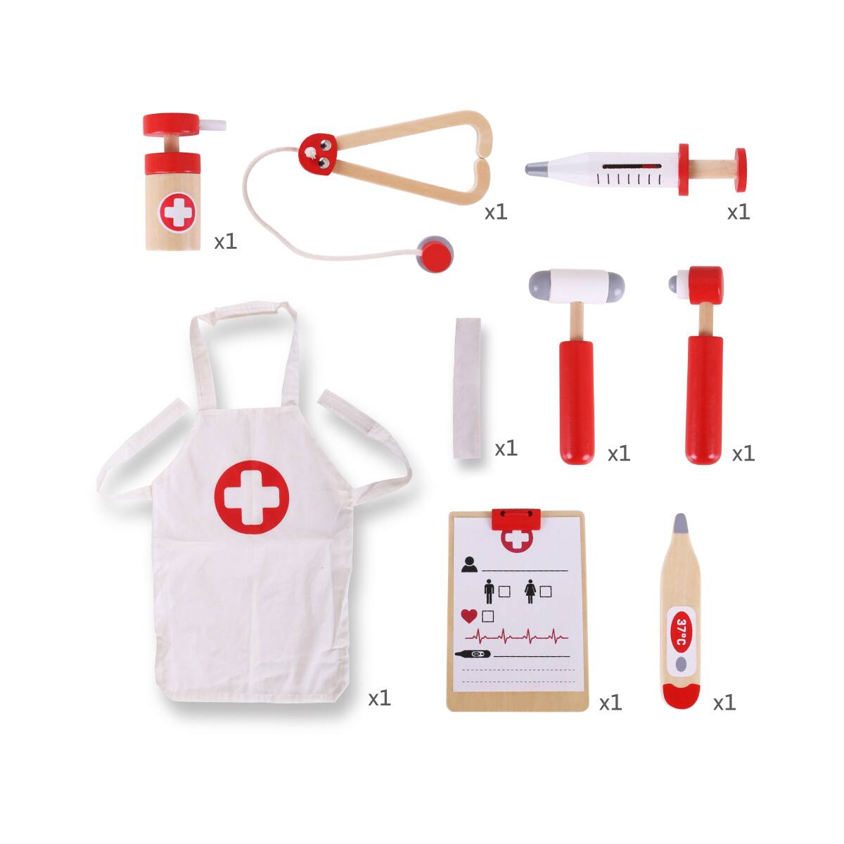 Wooden Doctor's Kit
