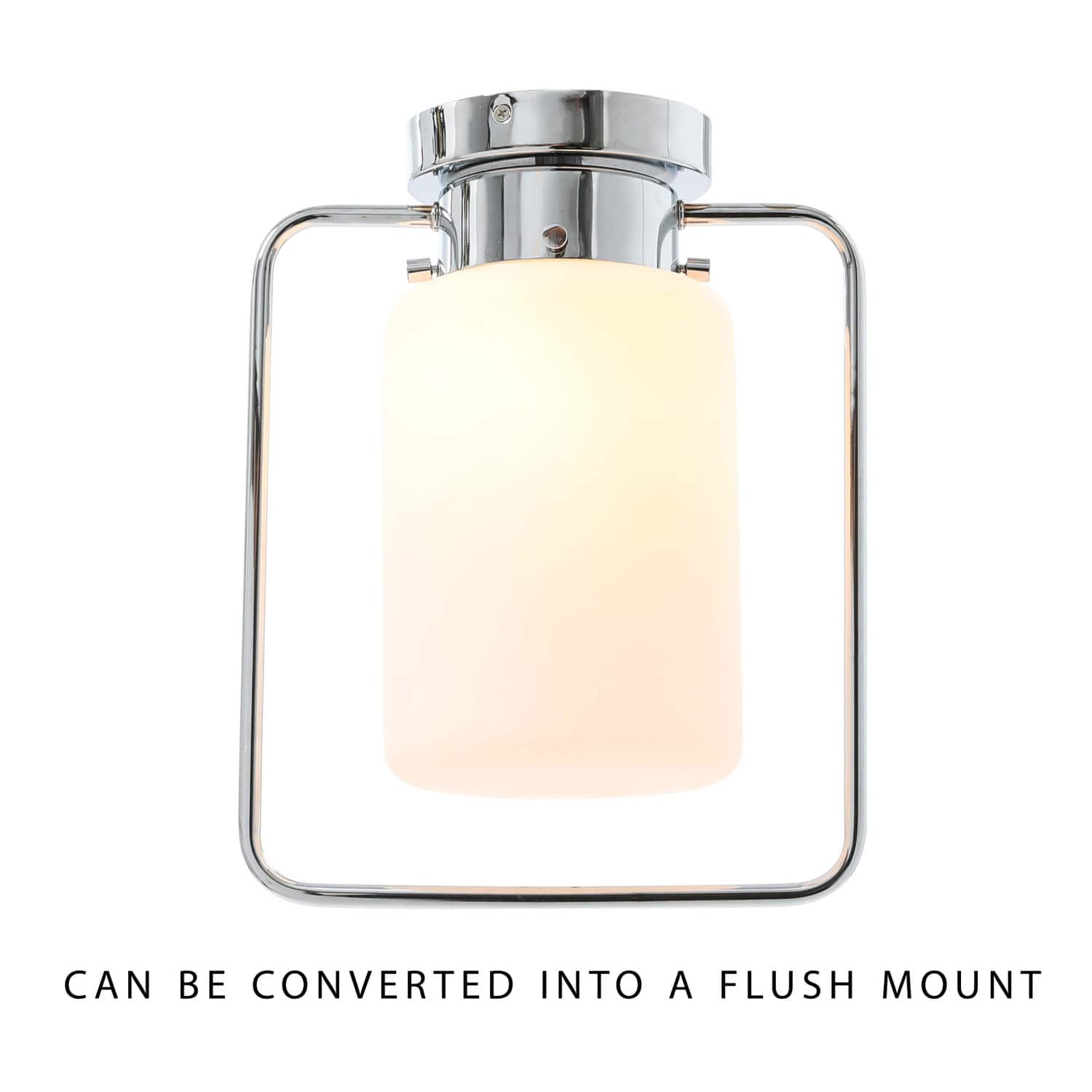 Hello Honey® Robert Stevenson Lighting Ezra Metal & Frosted Glass Convertible Ceiling Light
