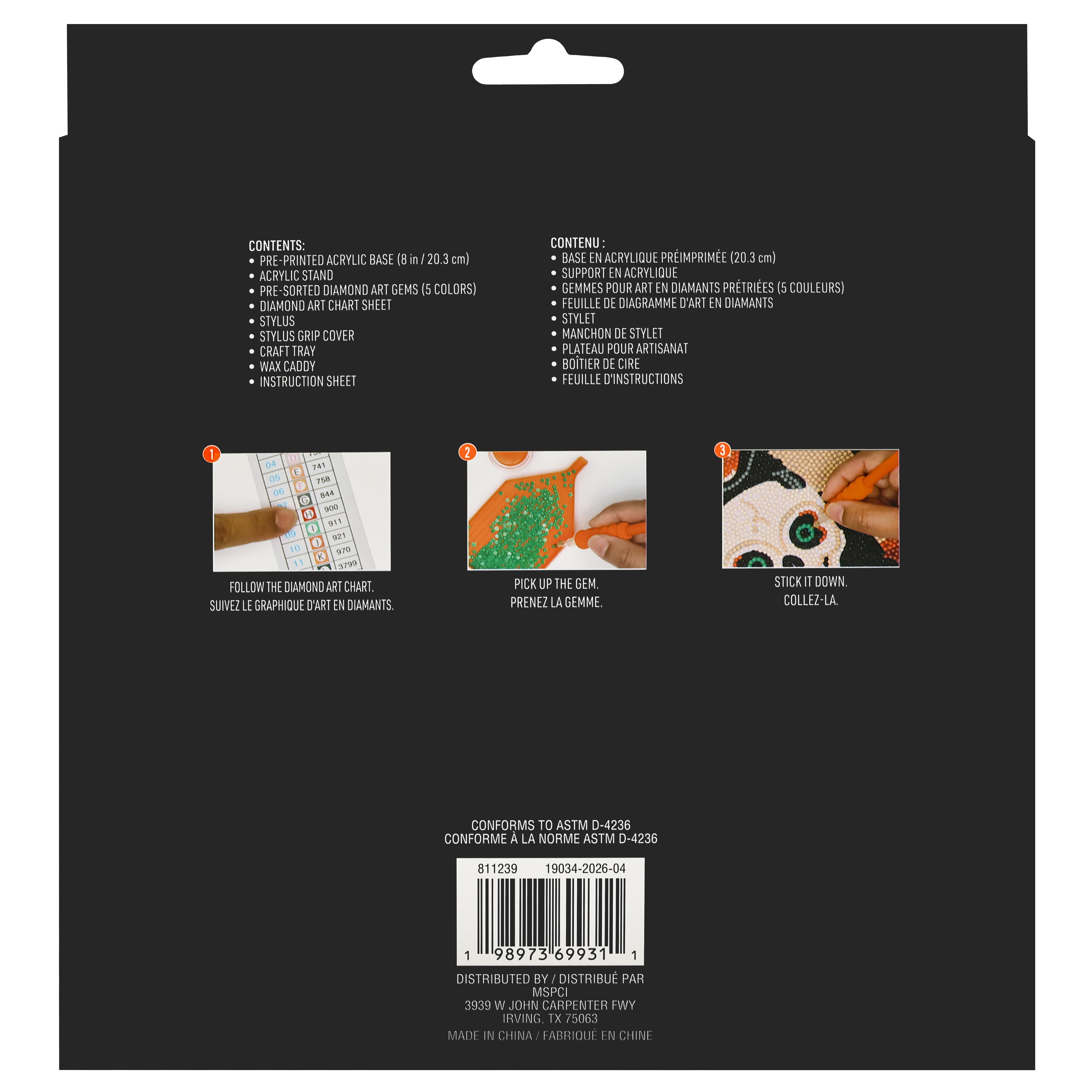 8" Ghost Acrylic Surface Diamond Art Kit with Stand by Make Market®