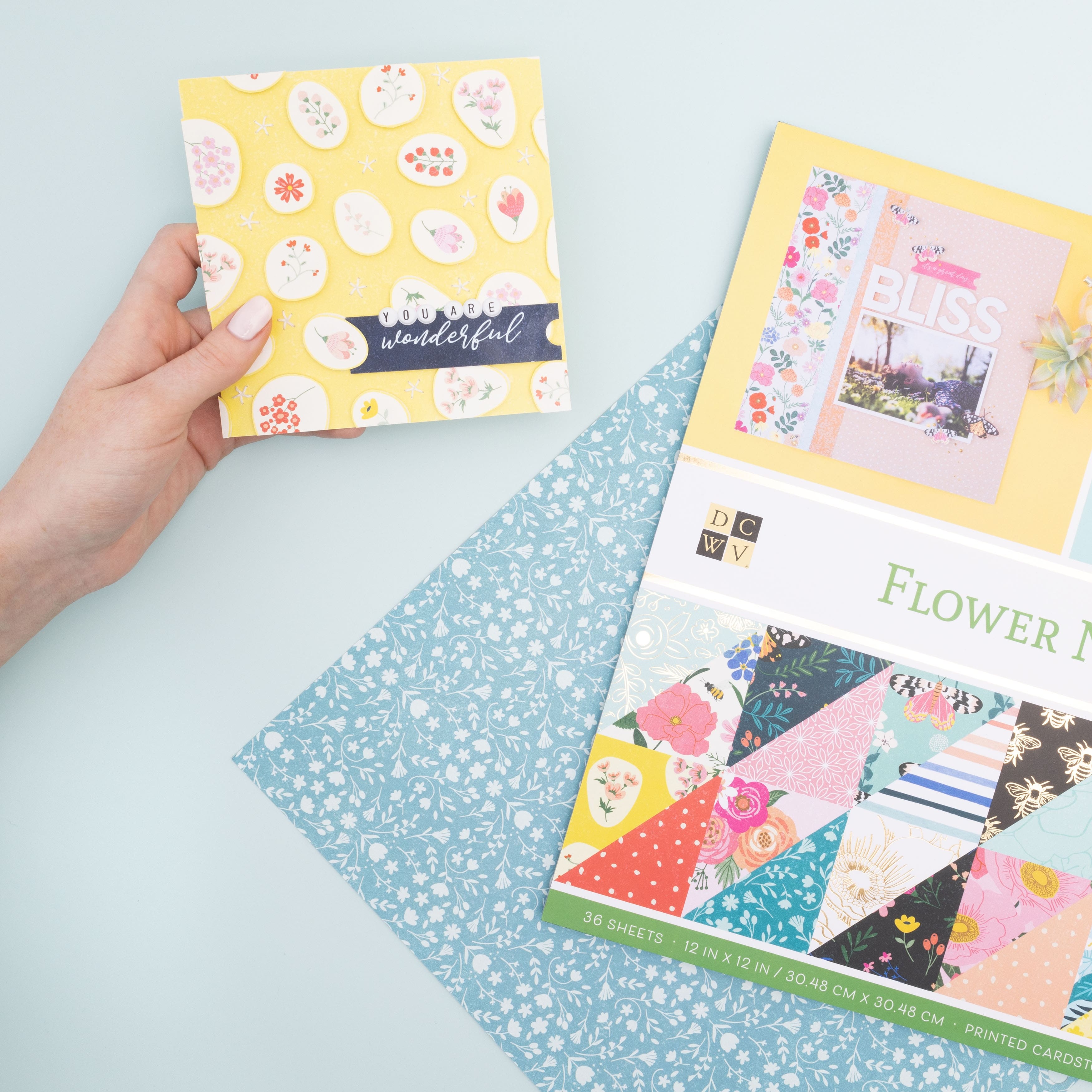 DCWV® 12" x 12" Premium Paper Flower Nook, 36 Sheets