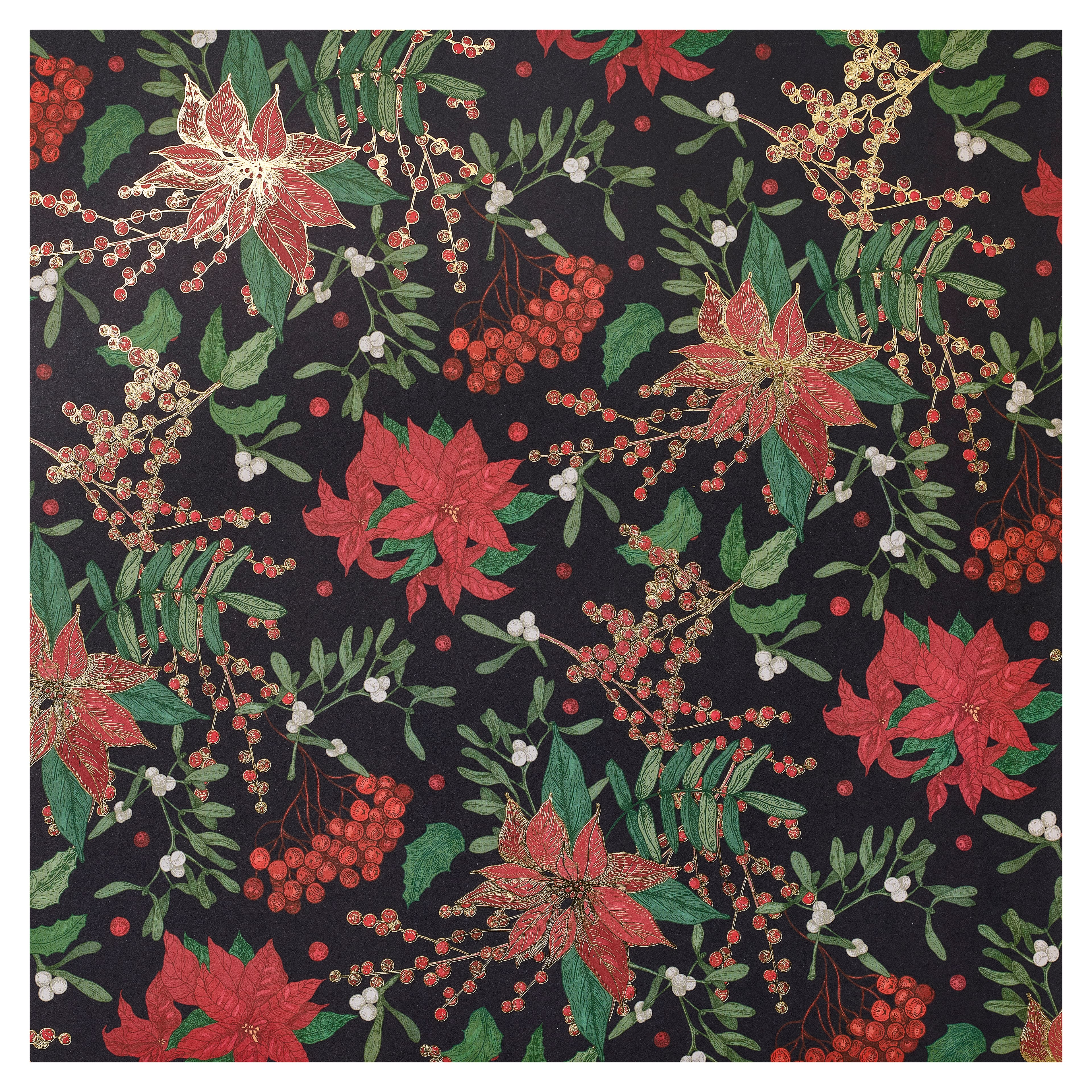 24 Pack: Poinsettia Plaid Double-Sided Cardstock Paper by Recollections™, 12" x 12"