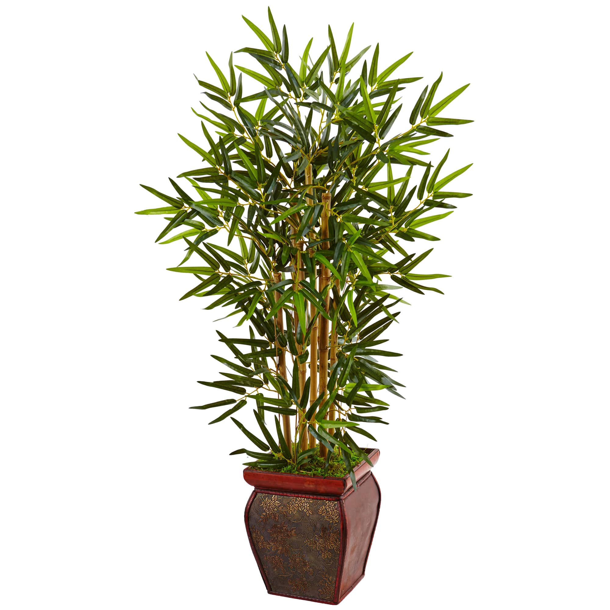 3.5ft. Bamboo Tree In Wooden Decorative Planter