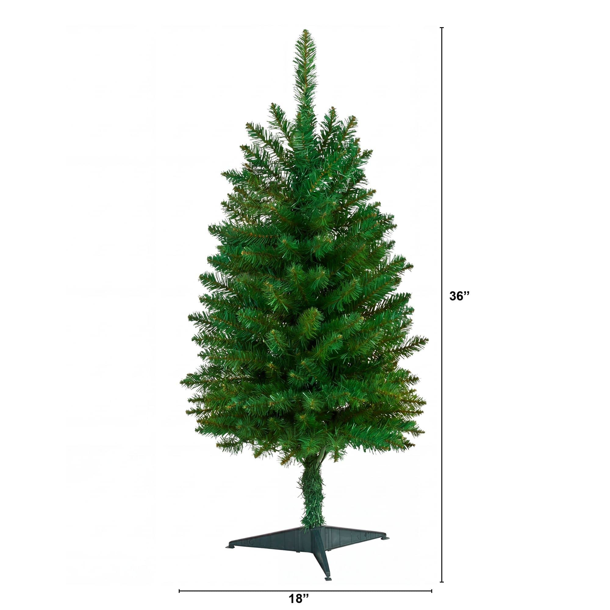 Nearly Natural 3ft. Unlit Green Slim Mountain Pine Artificial Christmas Tree