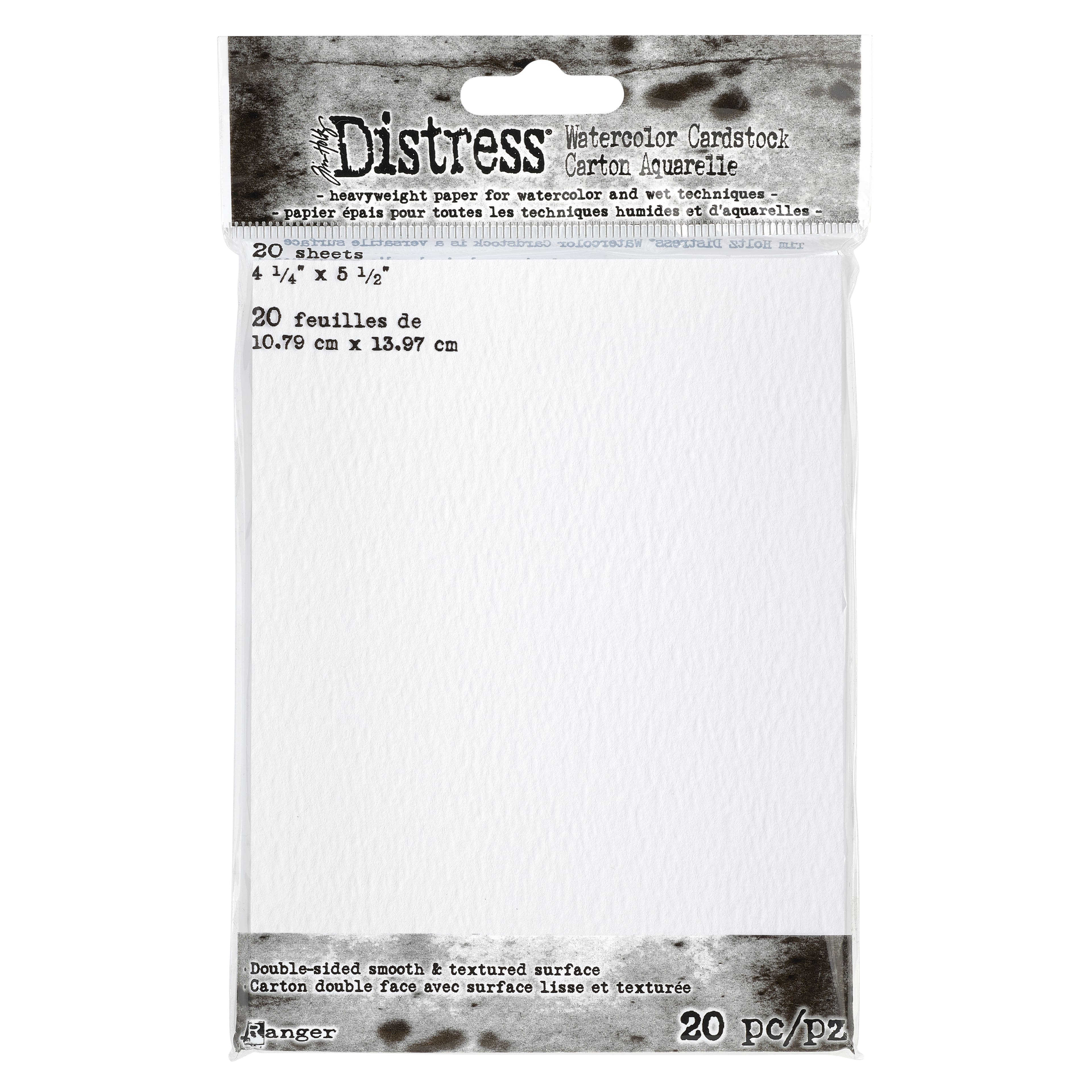 Tim Holtz® Distress® Watercolour Cardstock, Cardstock Paper, 4.25" x 5.5"
