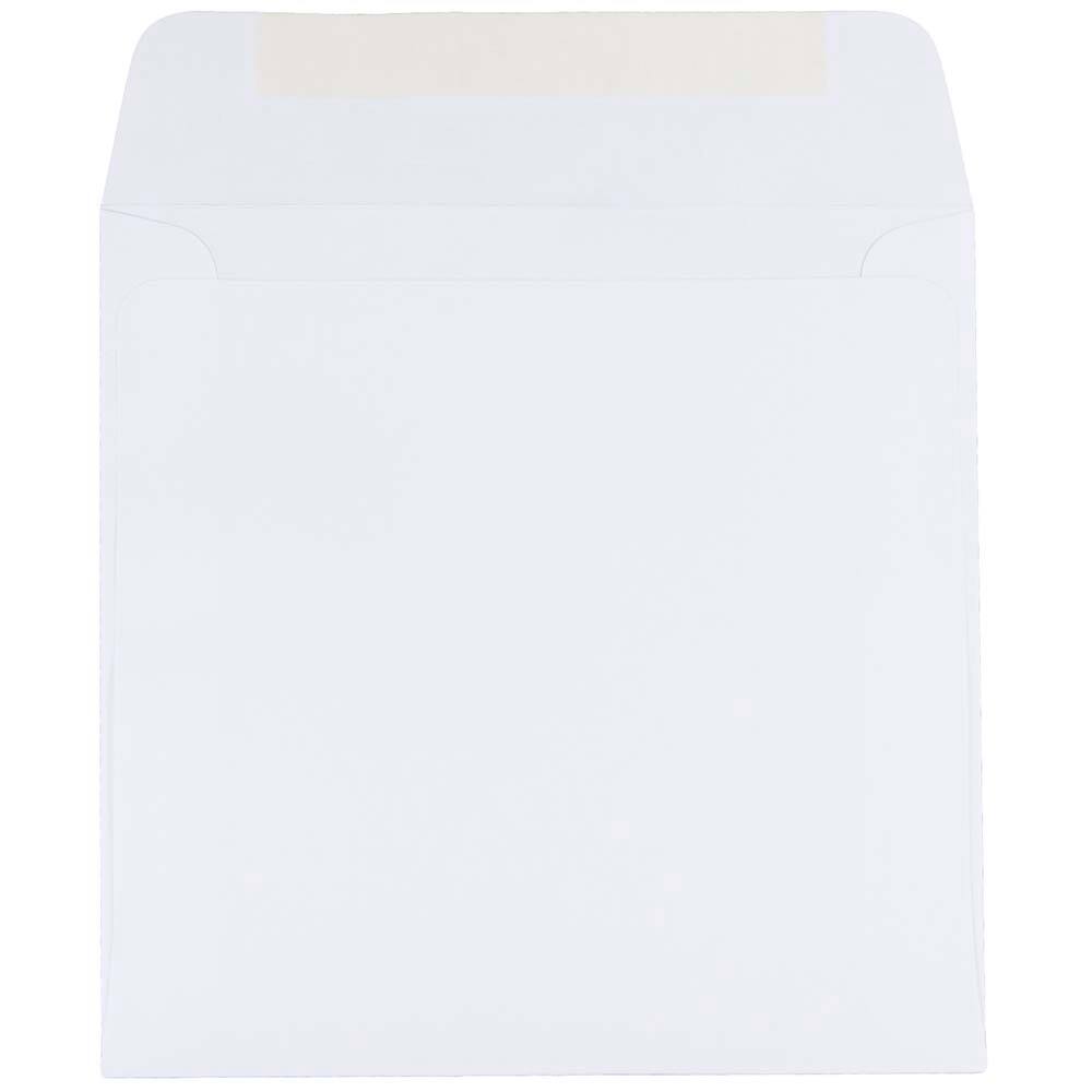 JAM Paper 6.5" x 6.5" White Square Invitation Envelopes