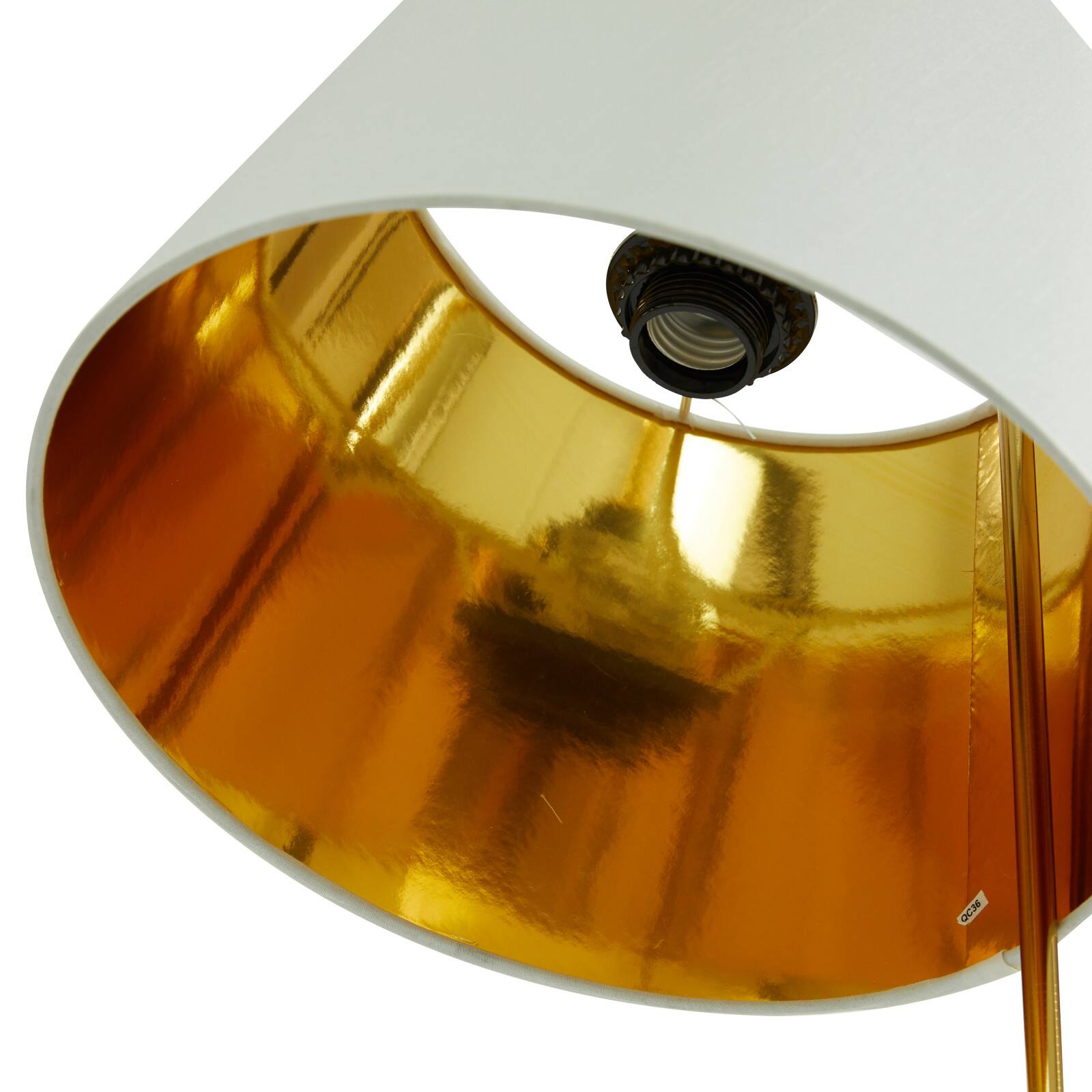 22" White Metal Modern Table Lamp
