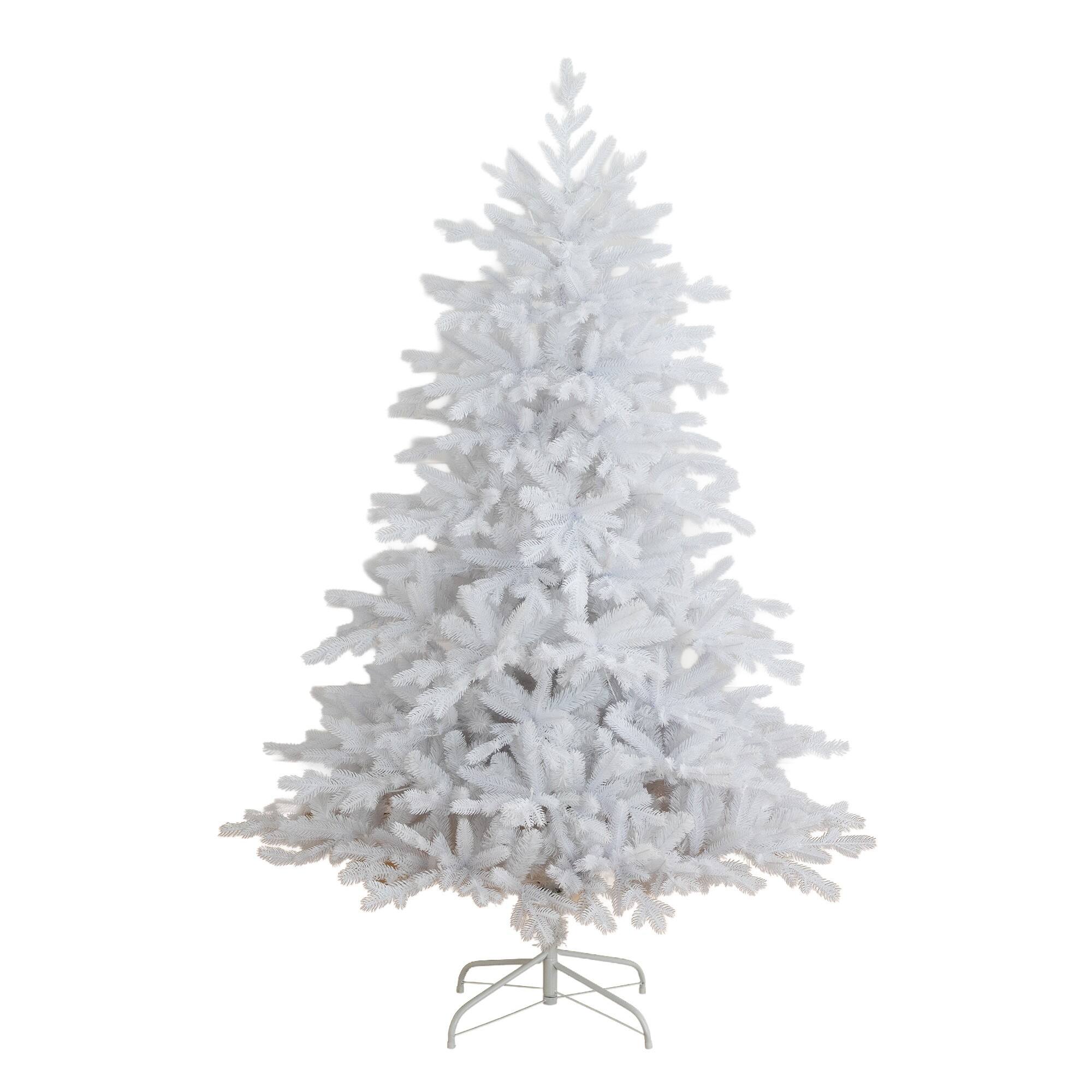Nearly Natural 6ft. Pre-Lit Artificial White California Spruce Christmas Tree with Color Changing LED Lights