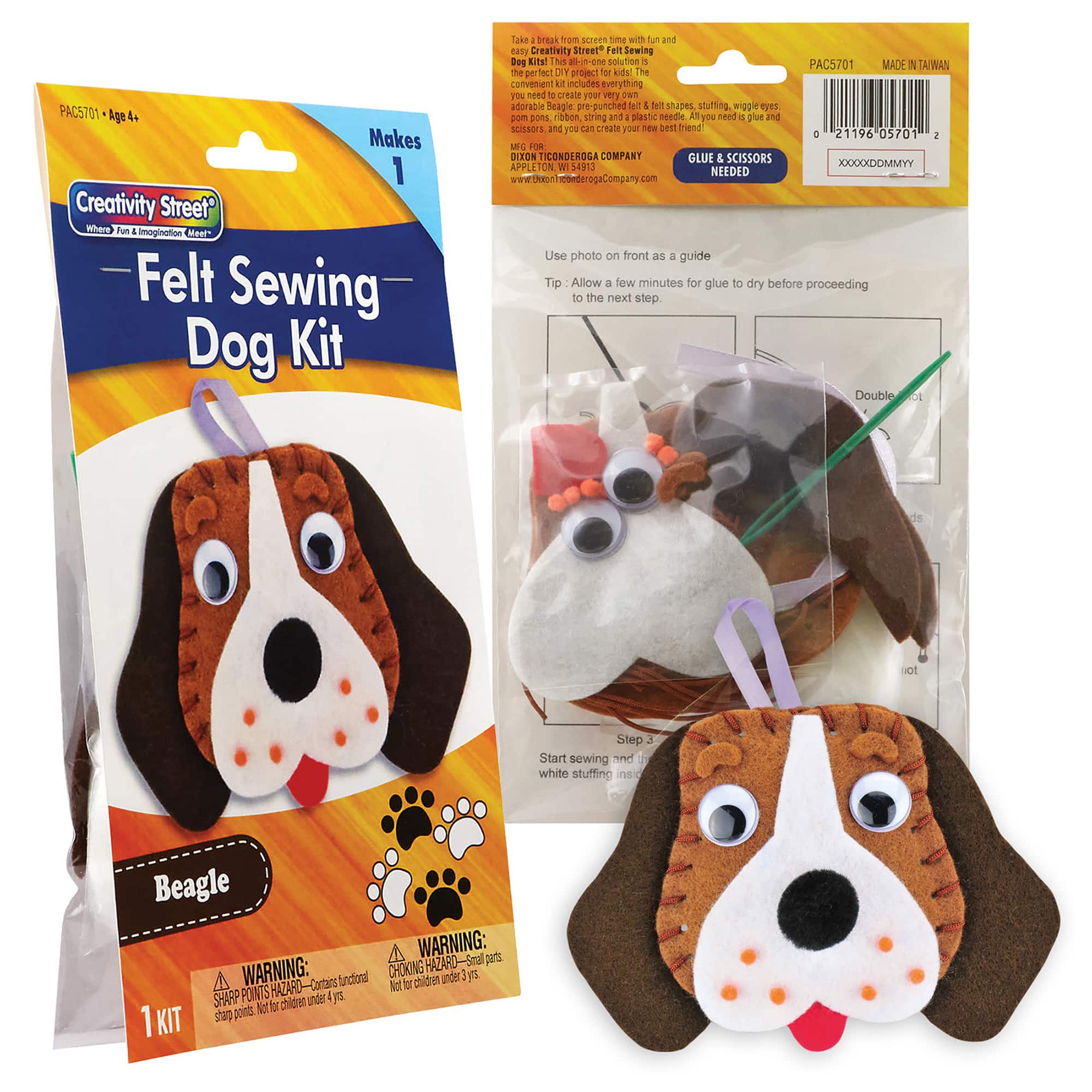 Creativity Street® Animal Felt & Pom Pom Craft Kit Set