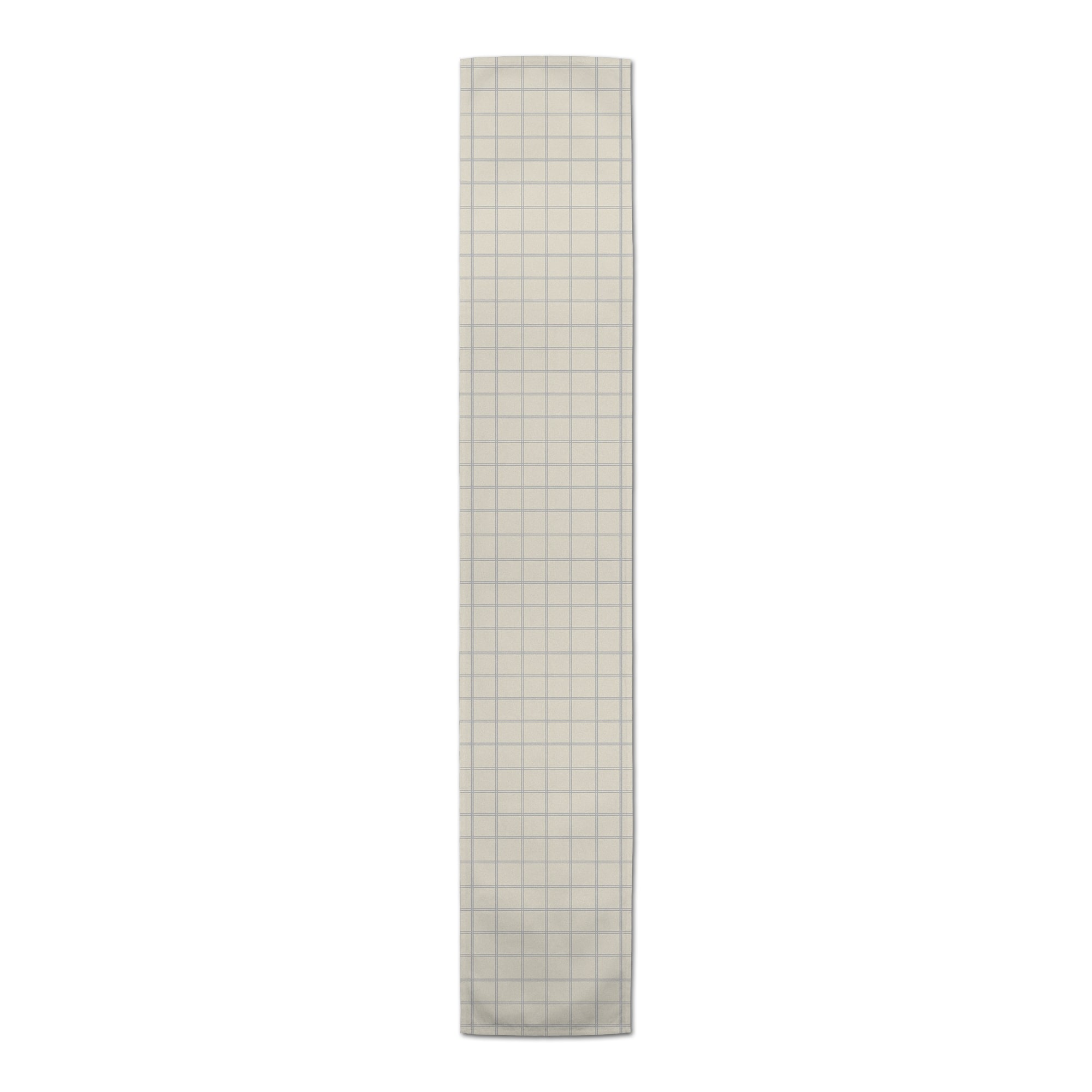 72" Gray & Check Cotton Twill Runner