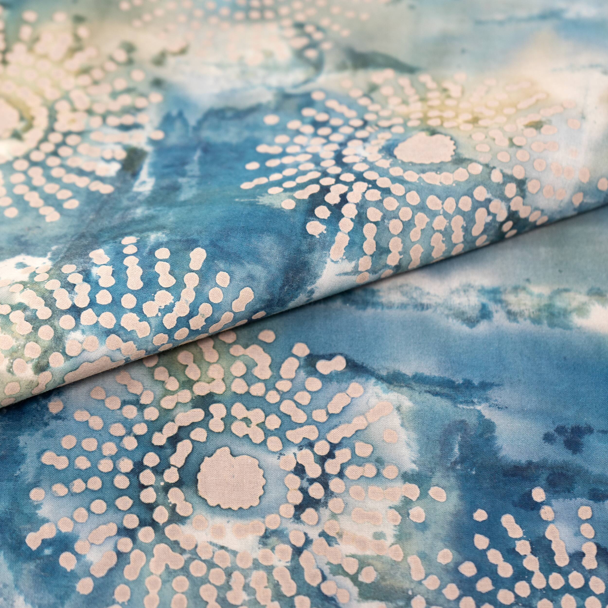 SINGER Batik Dark Slate Gray Sunshine Cotton Fabric