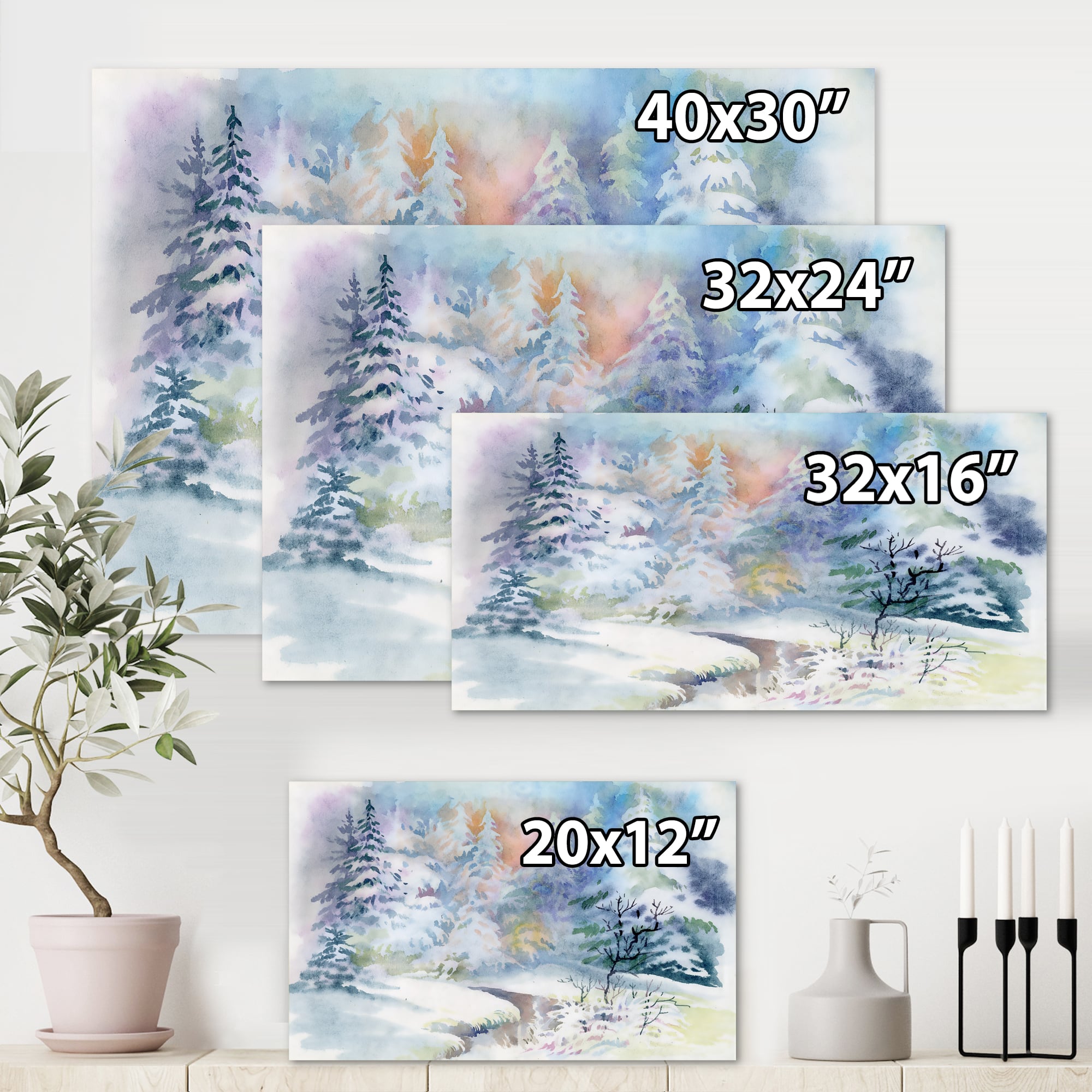 Designart - Three Tulips Pink and red - Traditional Canvas Wall Art Print