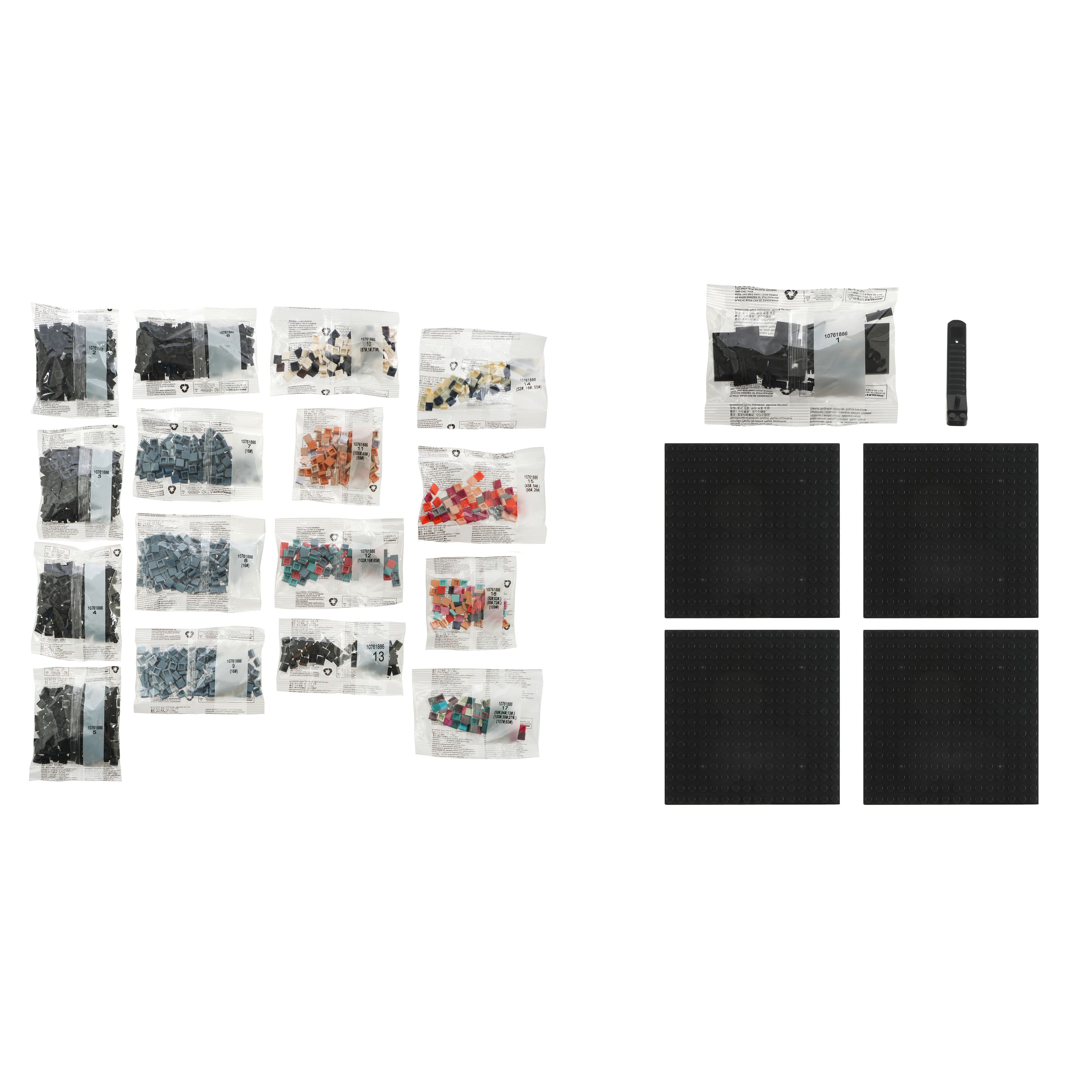 10" x 10" Colourful Dog Pixelated Brick Art Kit by Make Market®