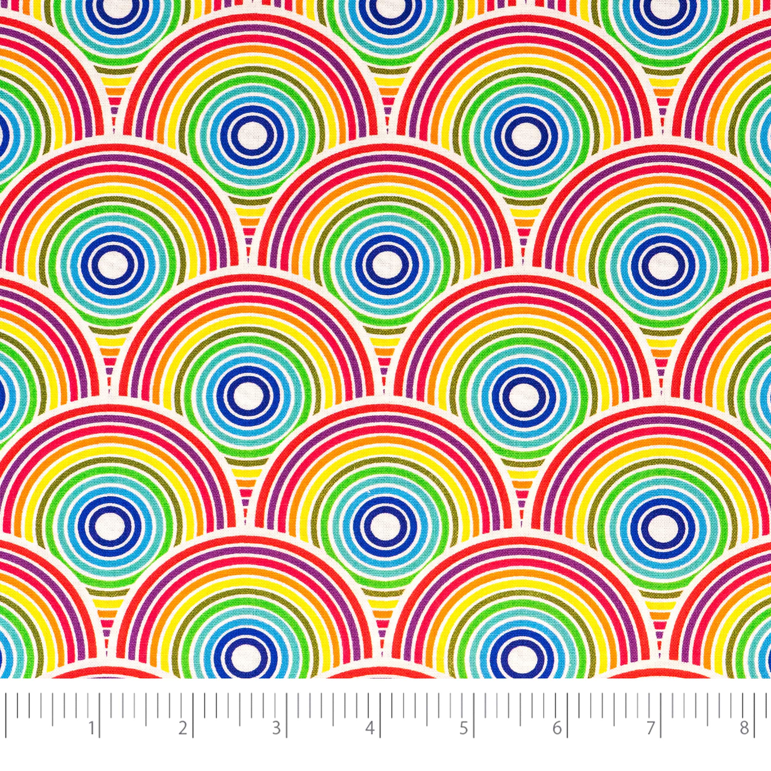 SINGER Rainbow Circles Cotton Fabric