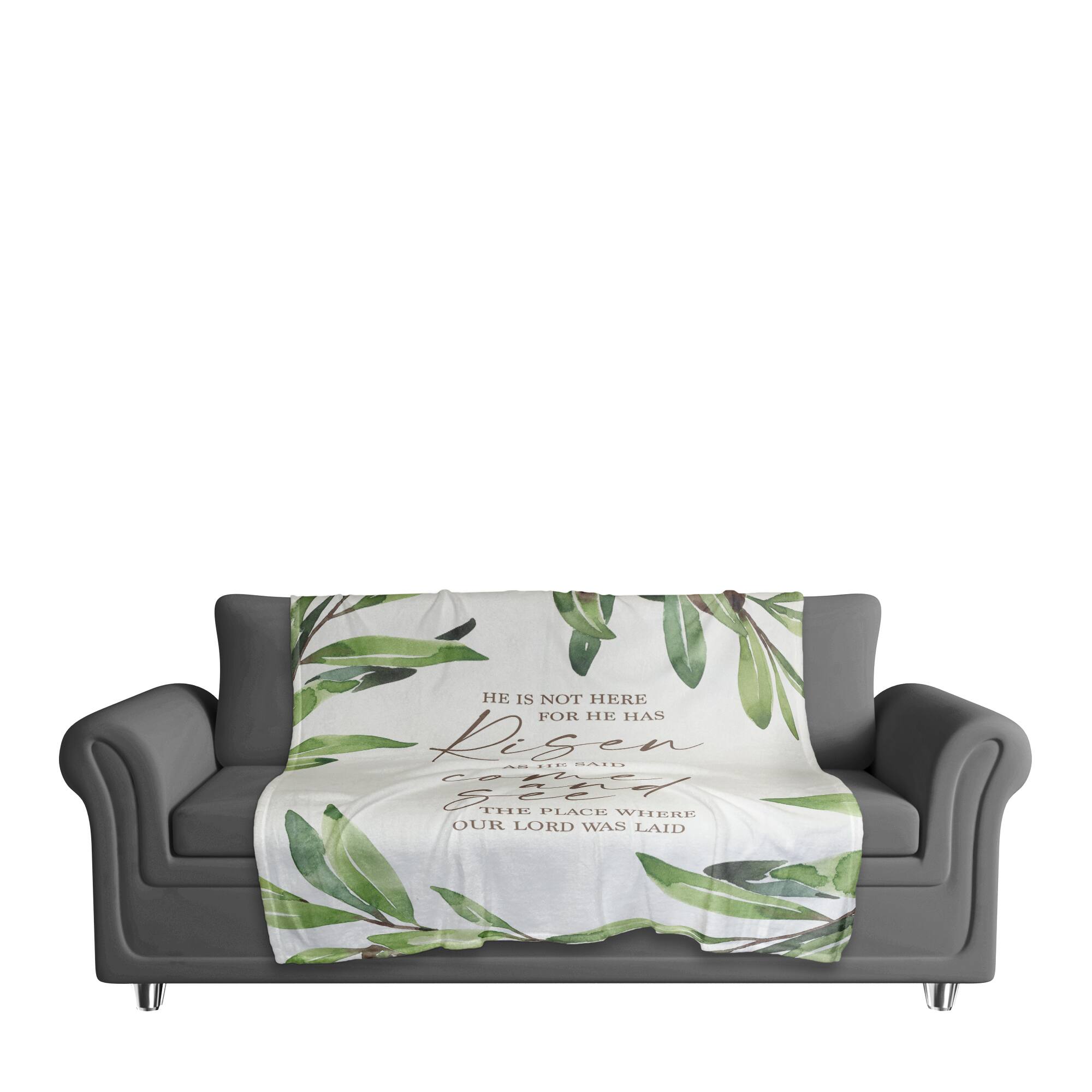 He Has Risen Olives 3 50" x 60" Coral Fleece Blanket