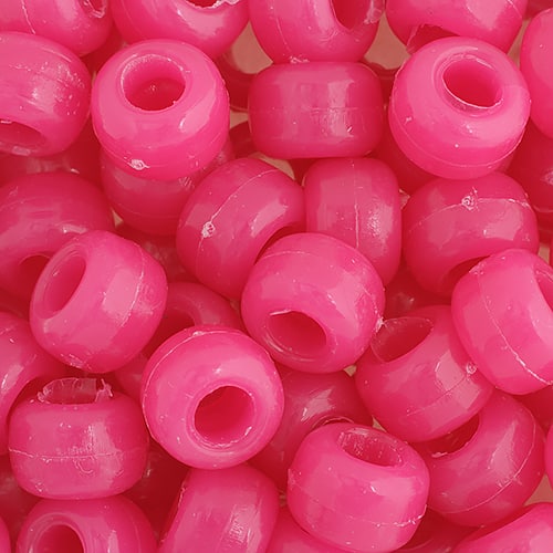 John Bead 9mm Opaque Plastic Pony Beads, 1,000ct.