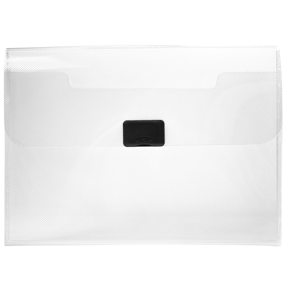 JAM Paper 9.5" x 13.25" Plastic Box Portfolio with Center Buckle