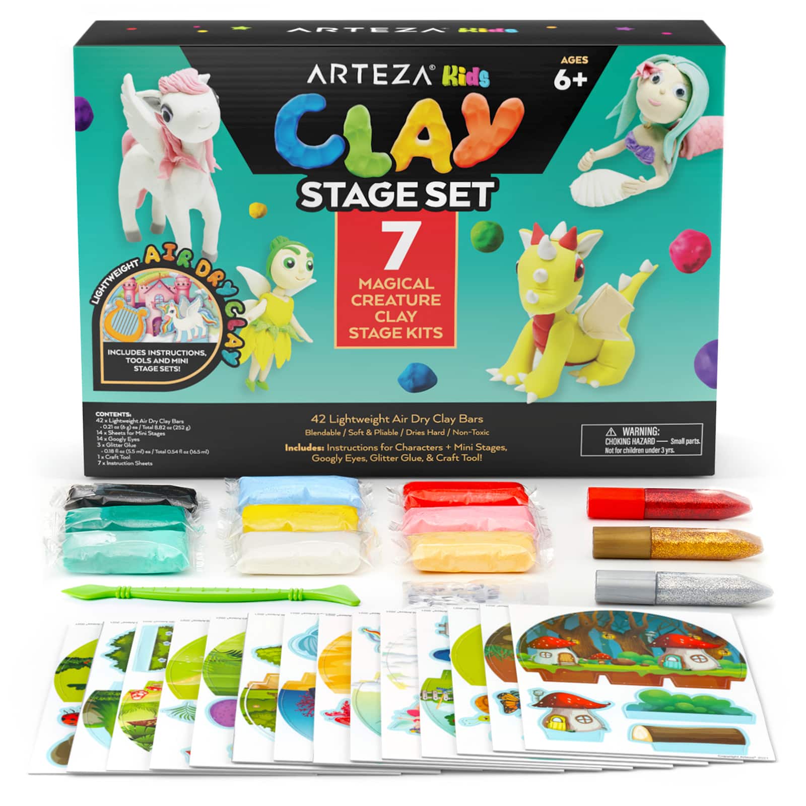 Arteza® Kids Magical Creatures Small Stage Clay Kit