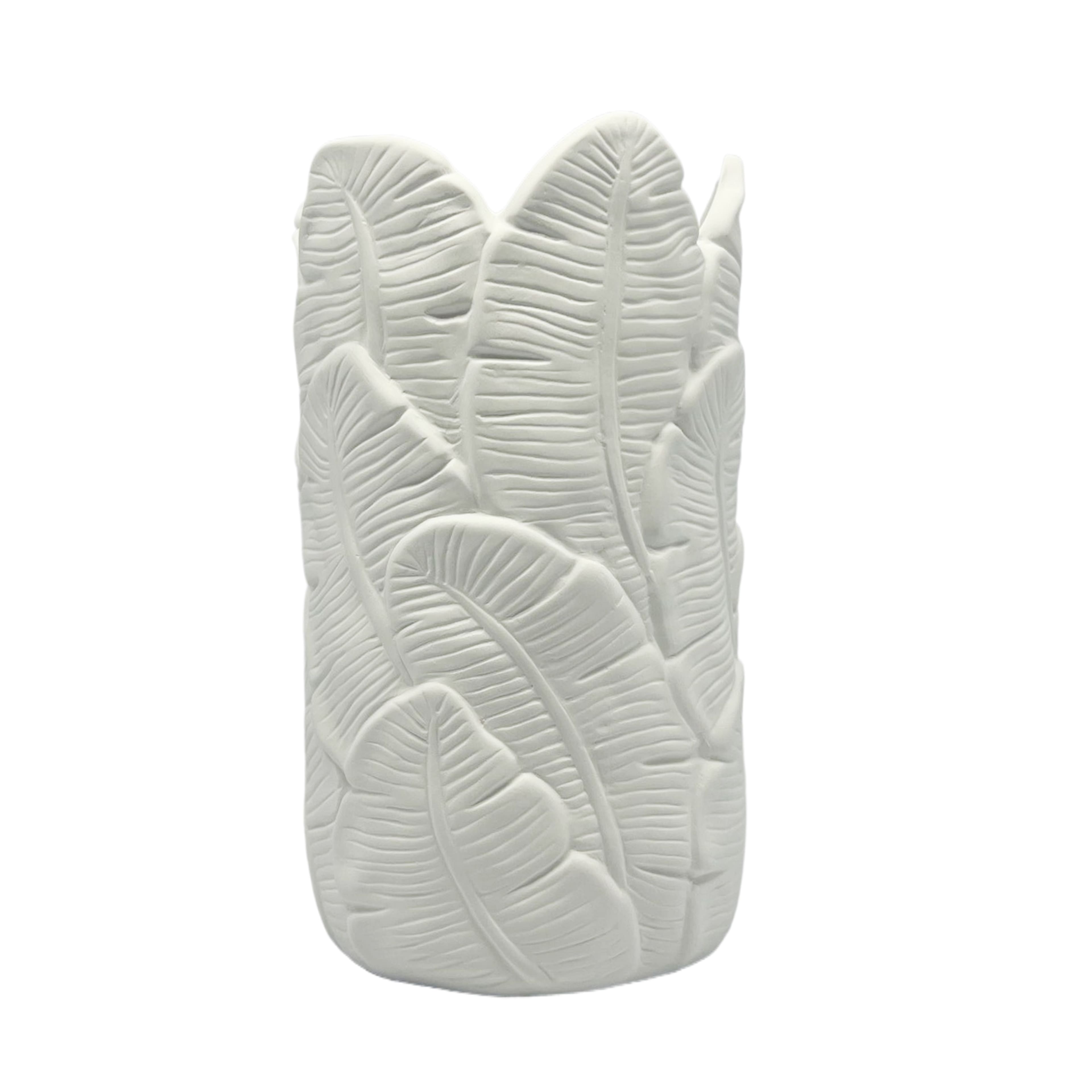 7.5" Tall Embossed Leaf DIY Ceramic Vase by Make Market®
