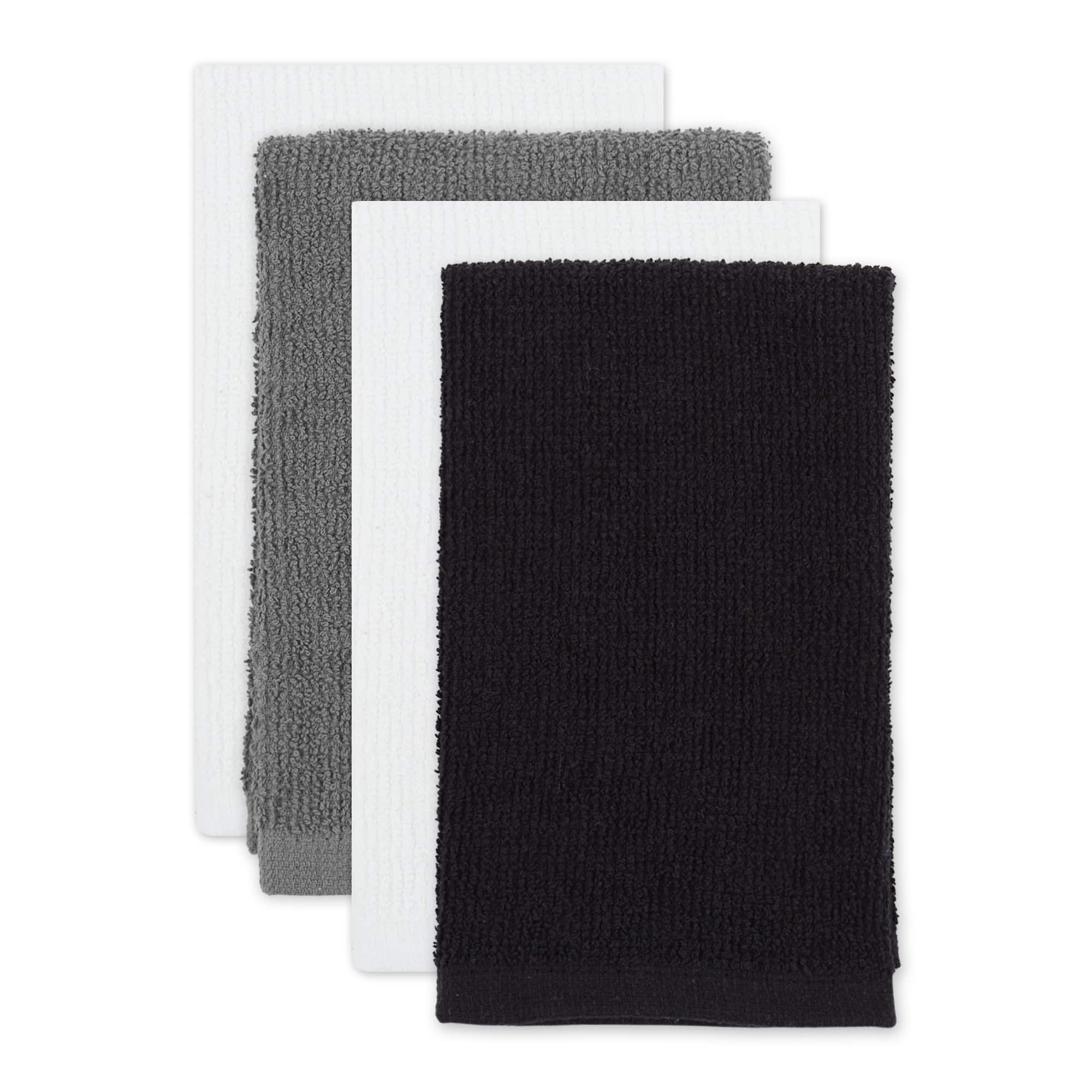 DII® Assorted Darks Barmop Dishtowel (Set of 4)