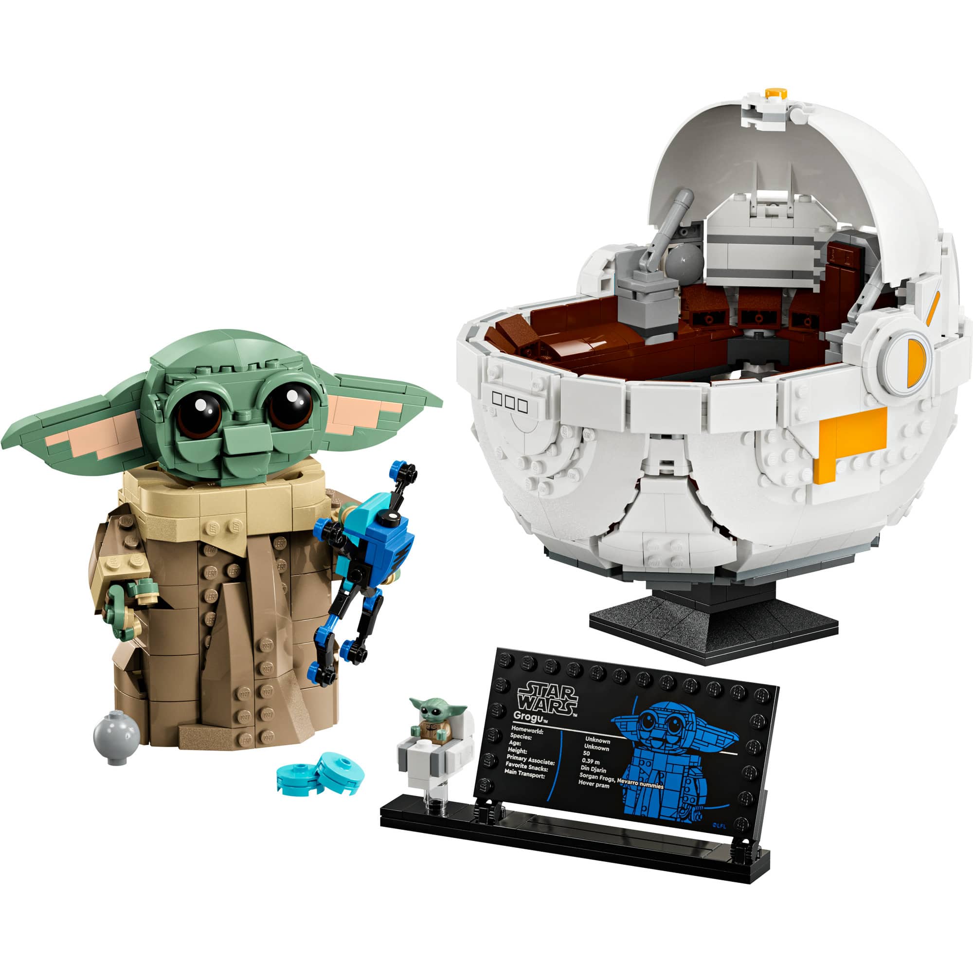 LEGO® Star Wars: The Mandalorian™ Grogu™ with Hover Pram, Buildable Figure 75403