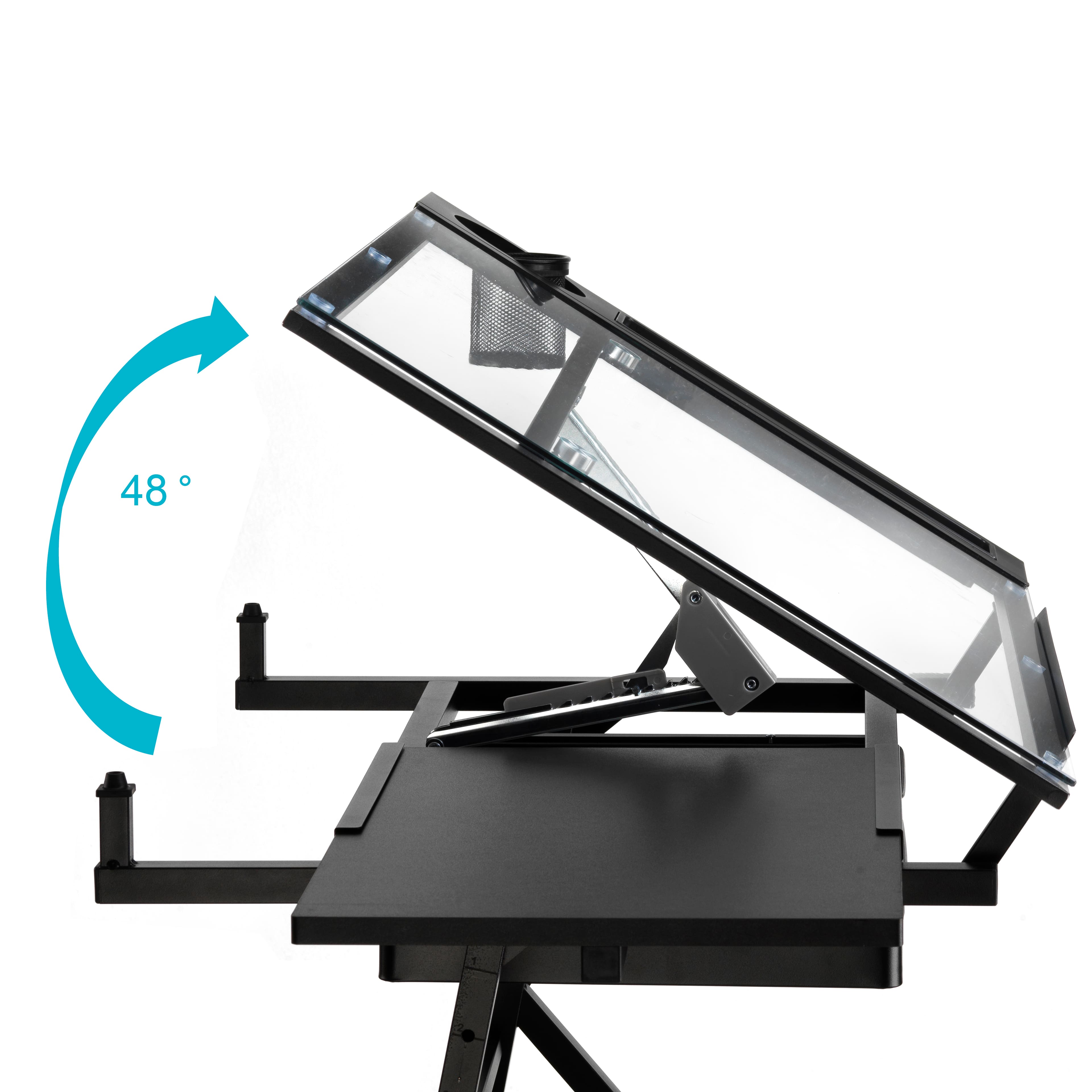 Metal & Glass Artist Table by Artist's Loft®