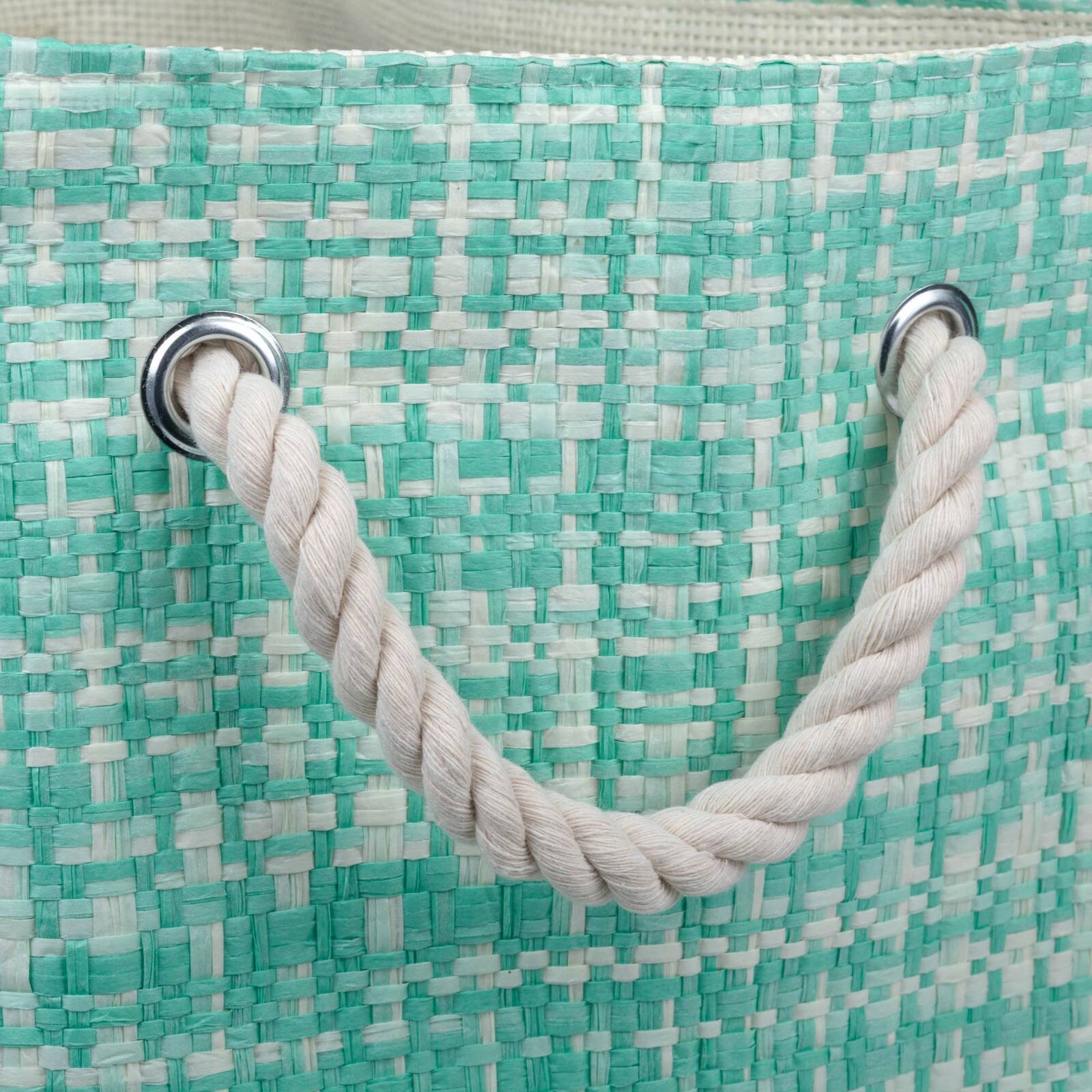 DII® Medium Aqua Tween Rectangle Woven Paper Basket