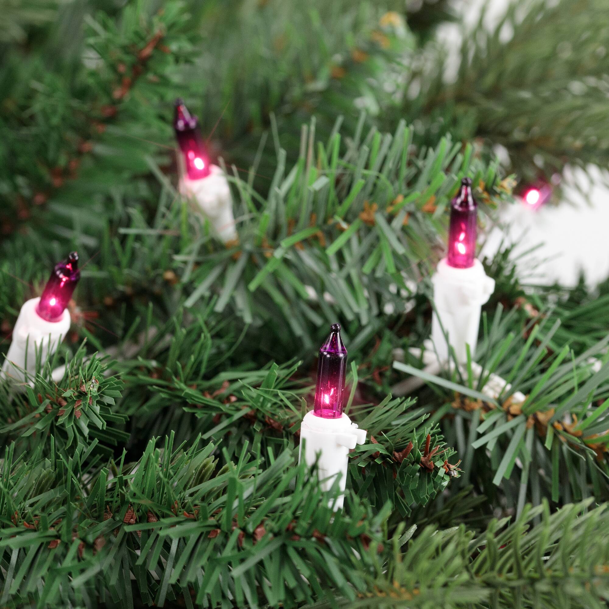 50ct. Mini Christmas String Lights with White Wire