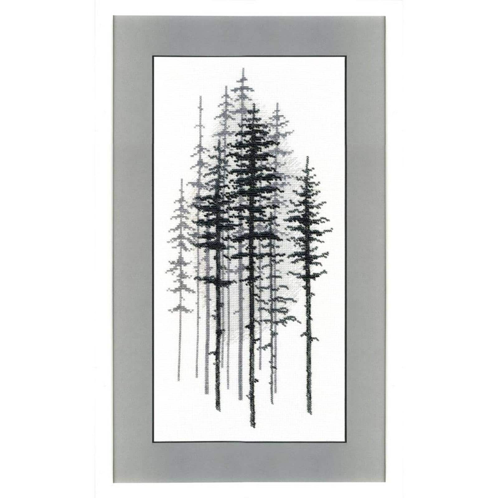 Crystal Art Foggy Forest Mixed Technique Stitch Kit