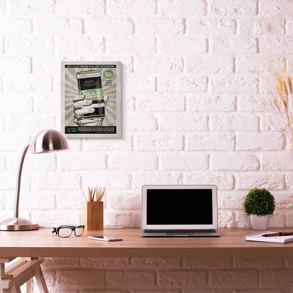 Stupell Industries Extra Strong Trust Inspirational Canvas Wall Art