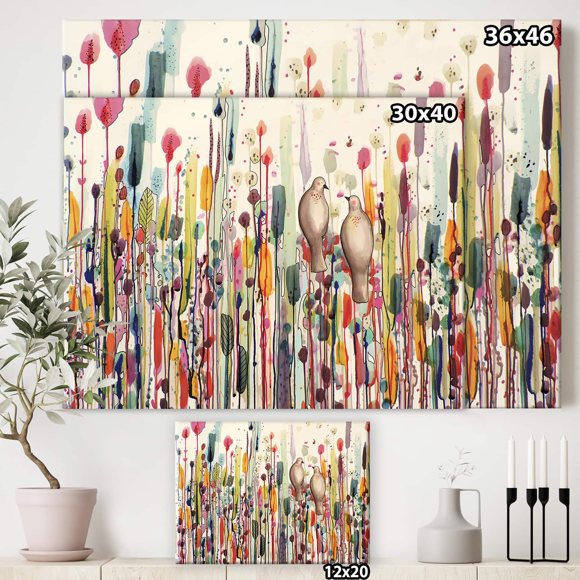 Designart - L'un Pour L'autre - Cottage Canvas Art Print