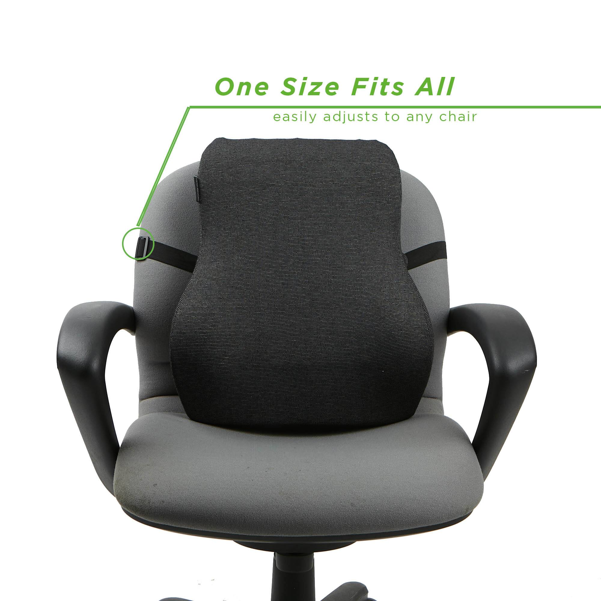 Mind Reader Black Vertical Posture Corrector Back Rest