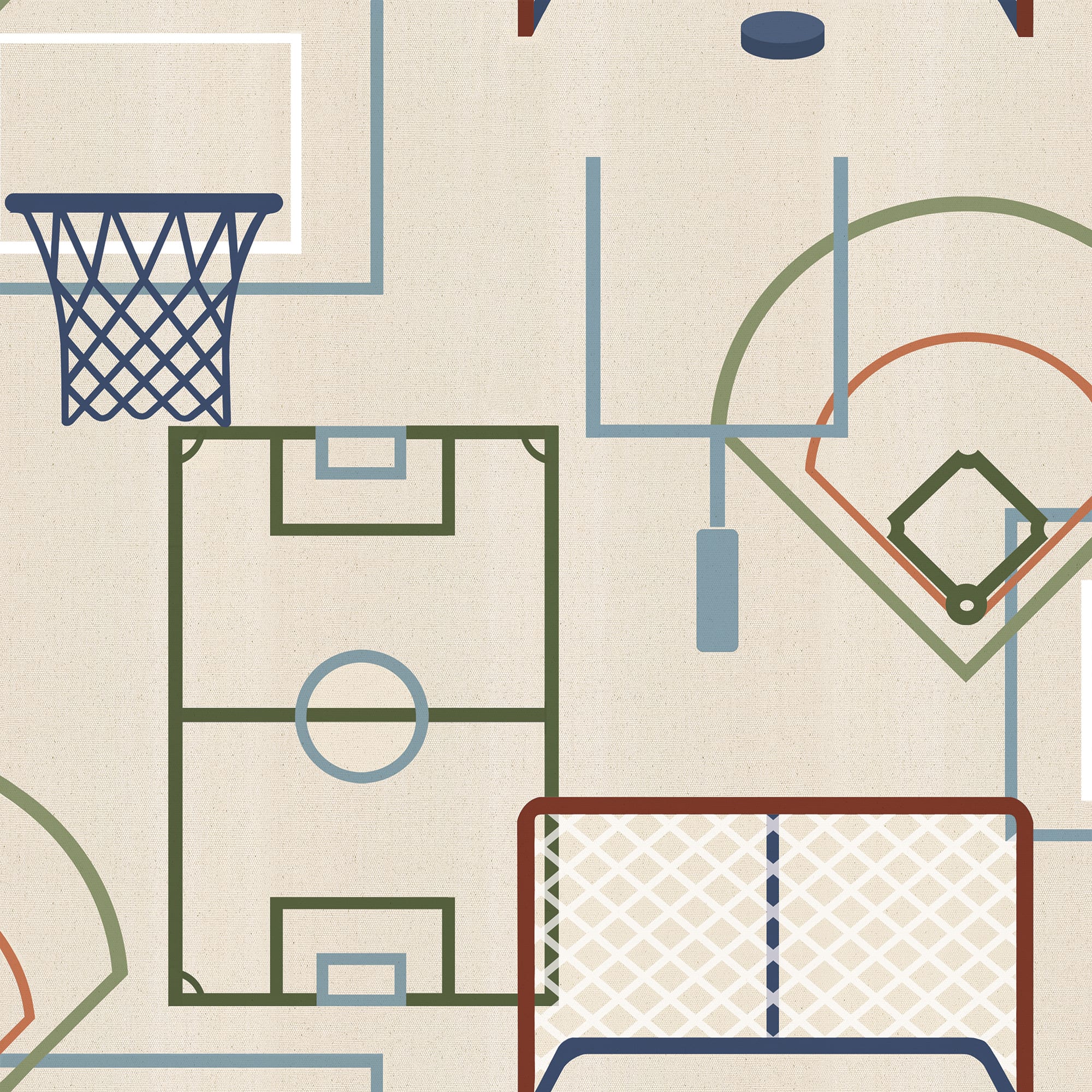 Designs Direct Sports Play Zone Peel & Stick Wallpaper
