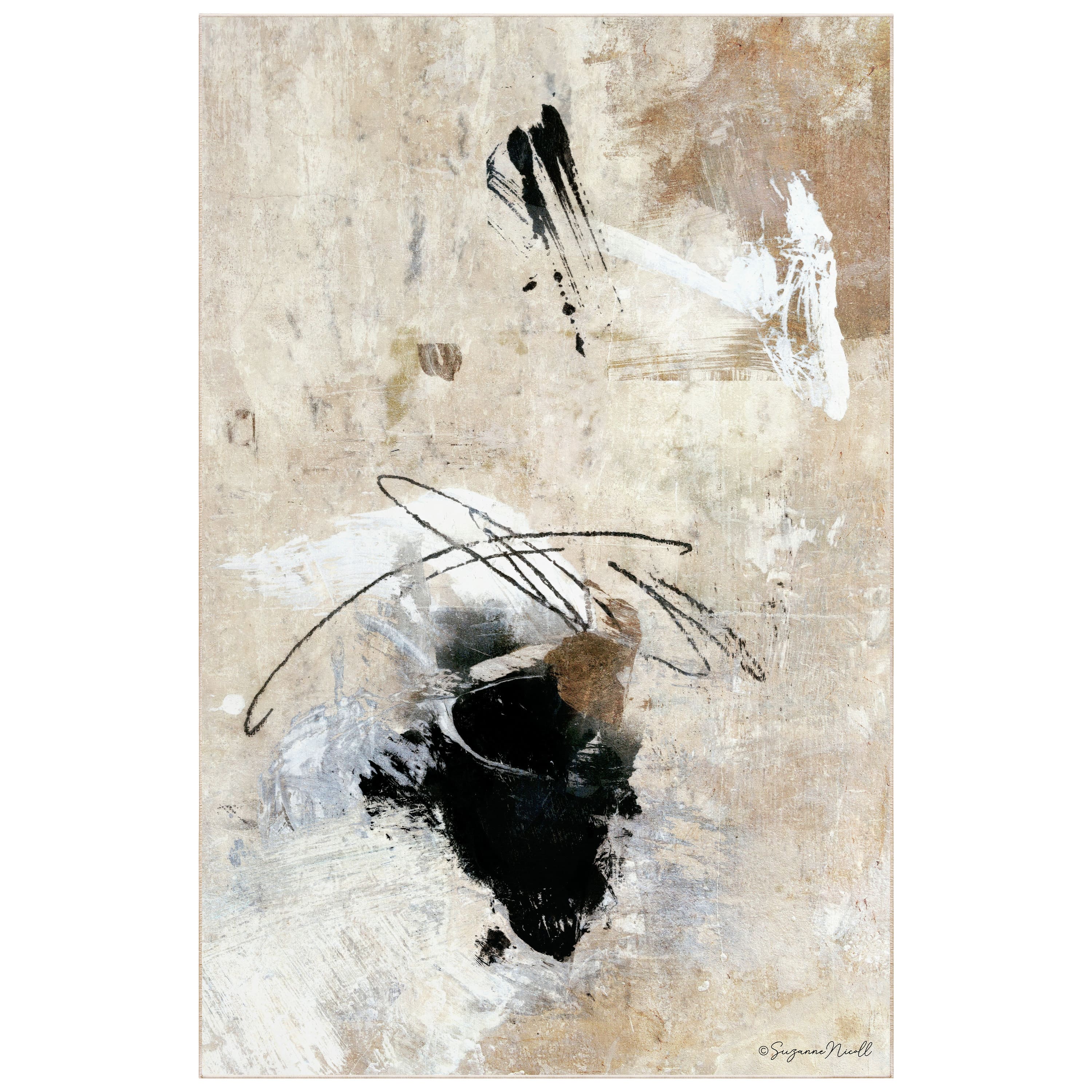Empire Art Direct 5ft. x 7.5ft. Abstract I Tapis D'Art Washable Abstract Area Rug